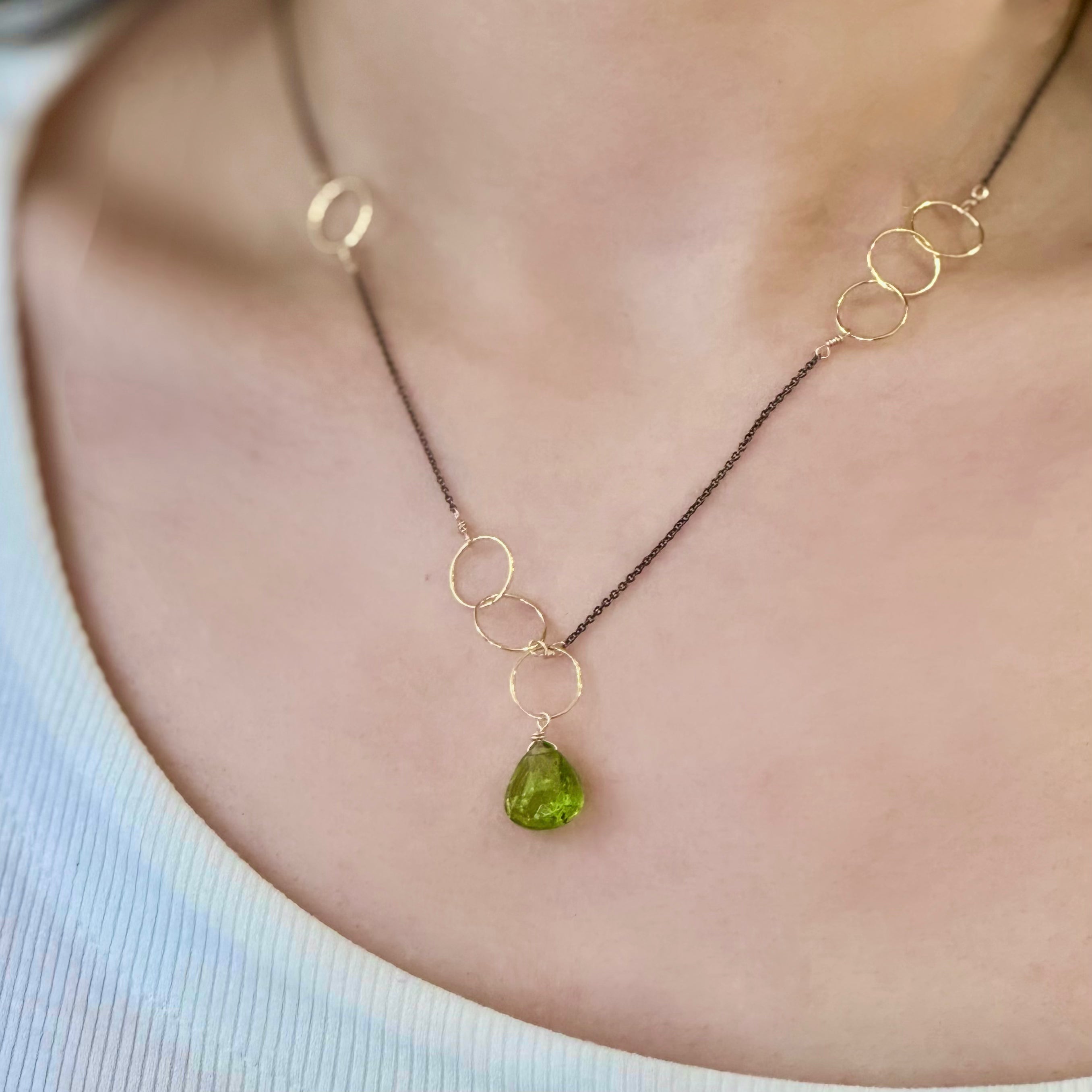 Jennifer Gem Necklace -Peridot