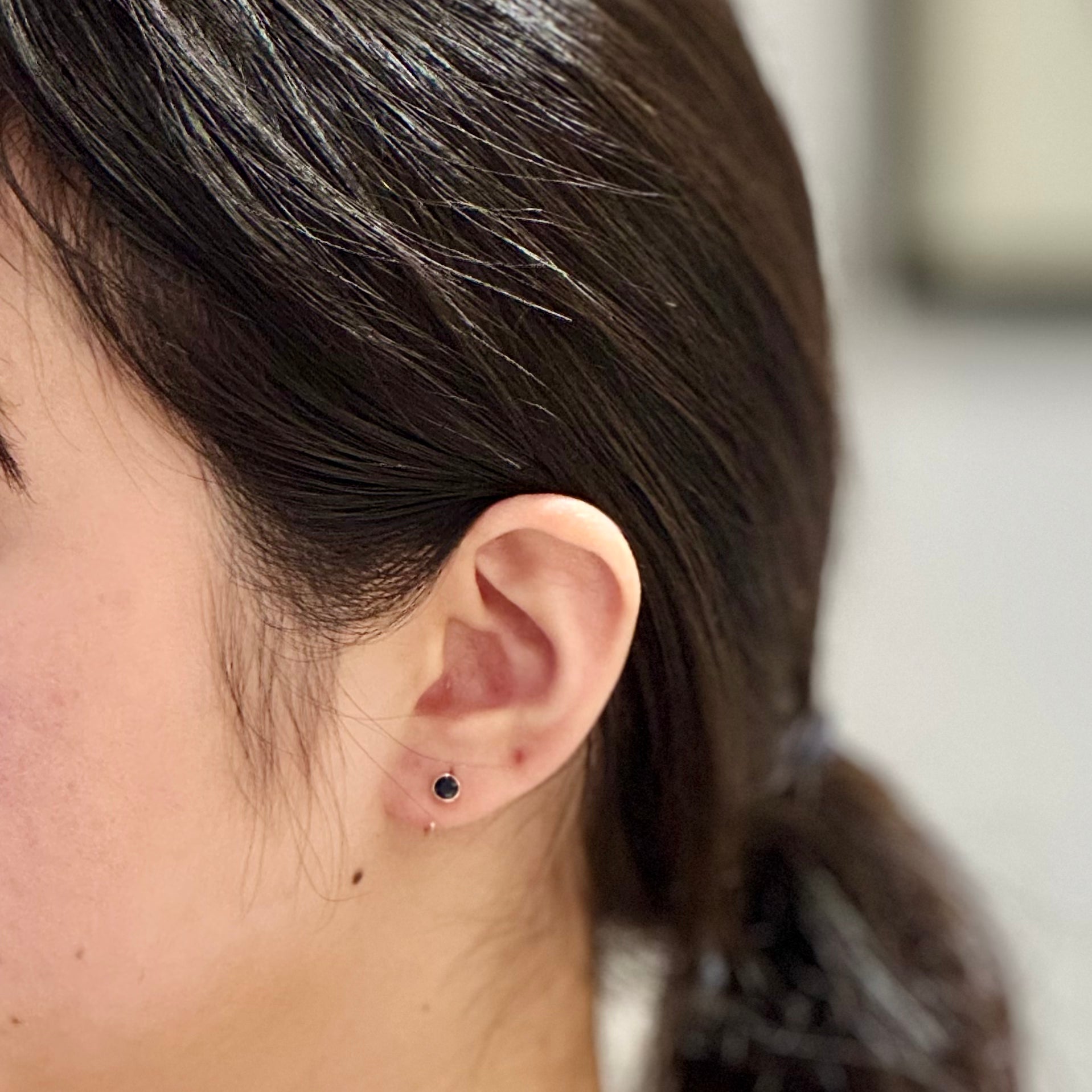 Gem Hugger Earrings In 14K - Blue Sapphire