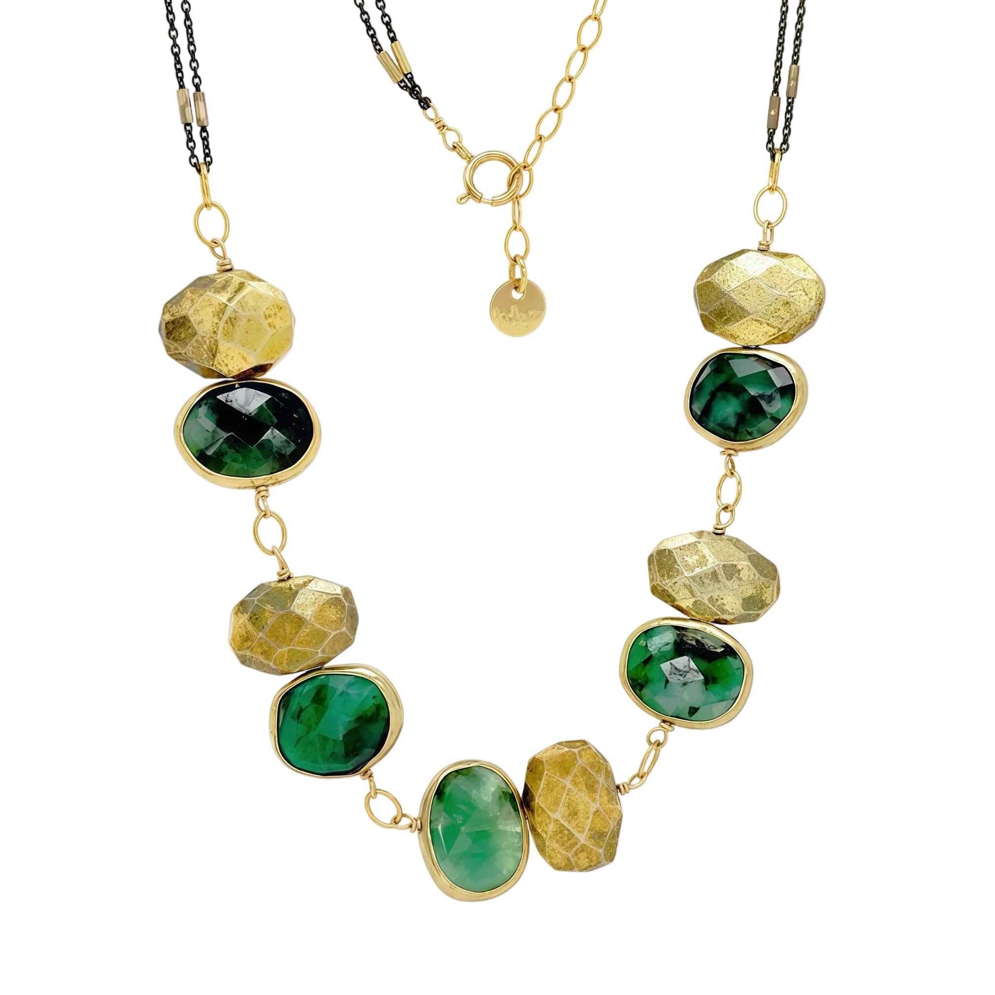 Links of Color Necklace - Emerald
