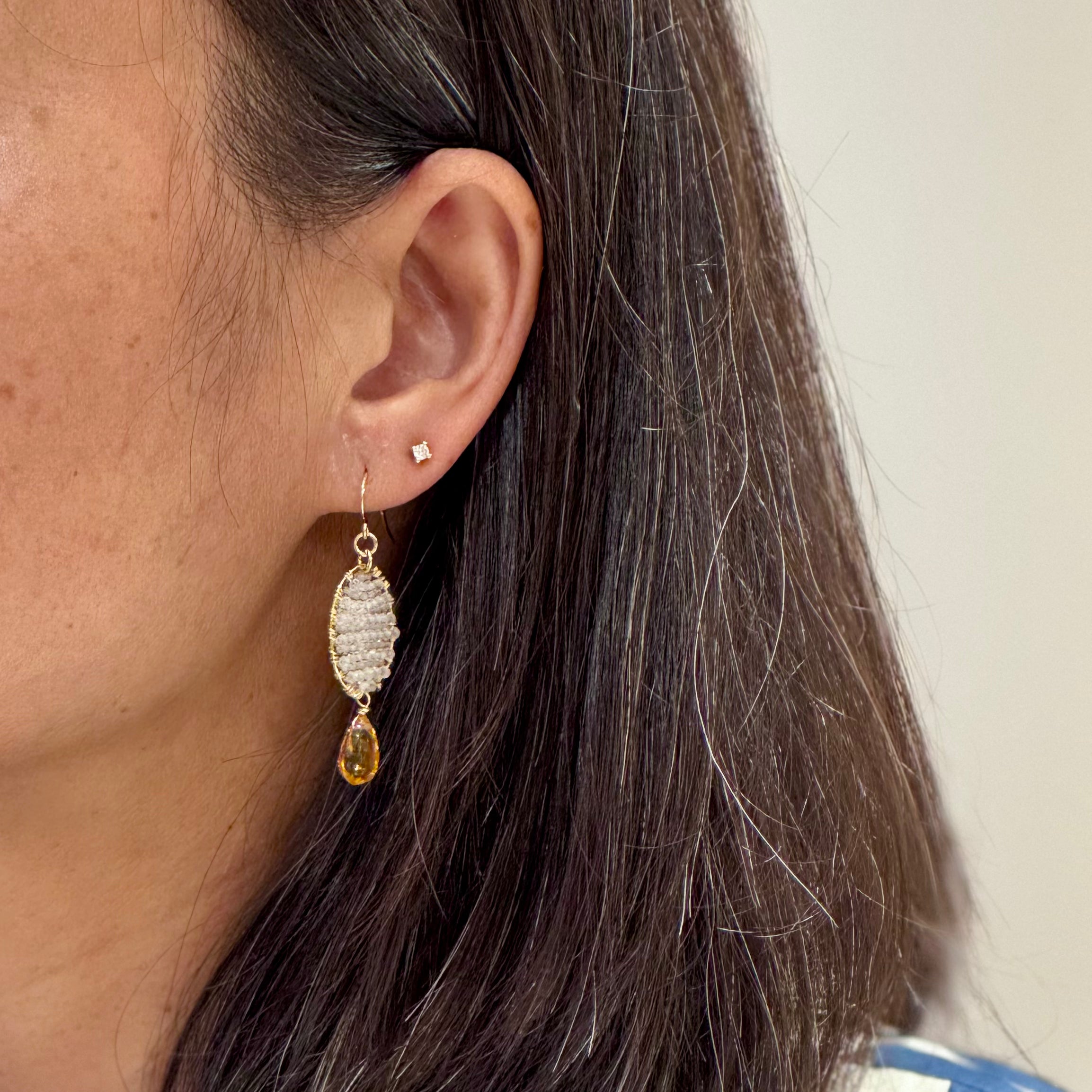 Grenada Earrings- Citrine