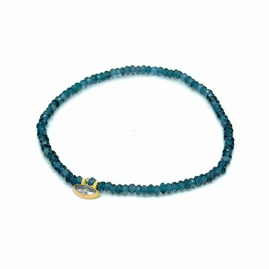 London Blue Topaz Sapphire Bracelet 14k