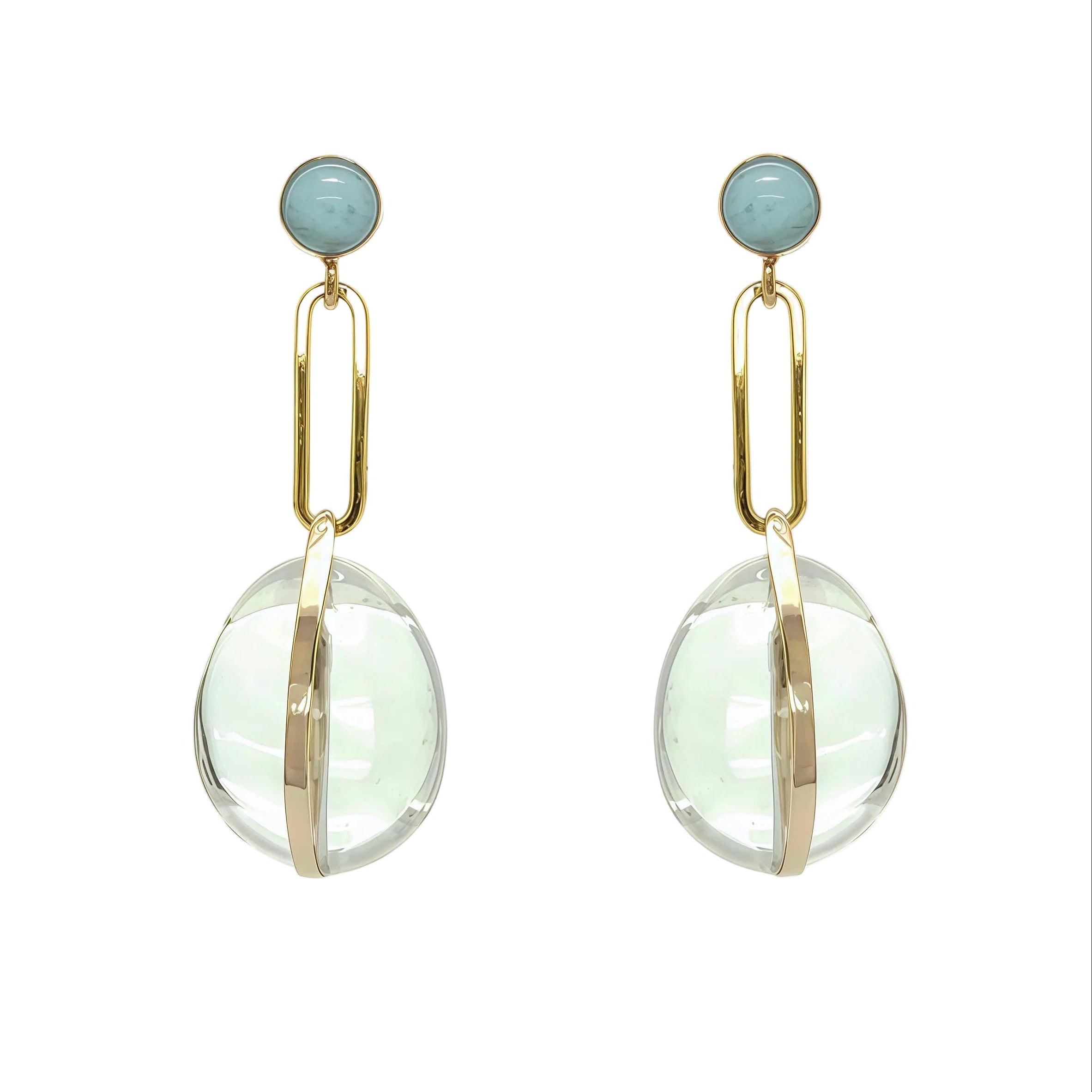 Luna Bubbly Drop Post Earrings - Amethyst
