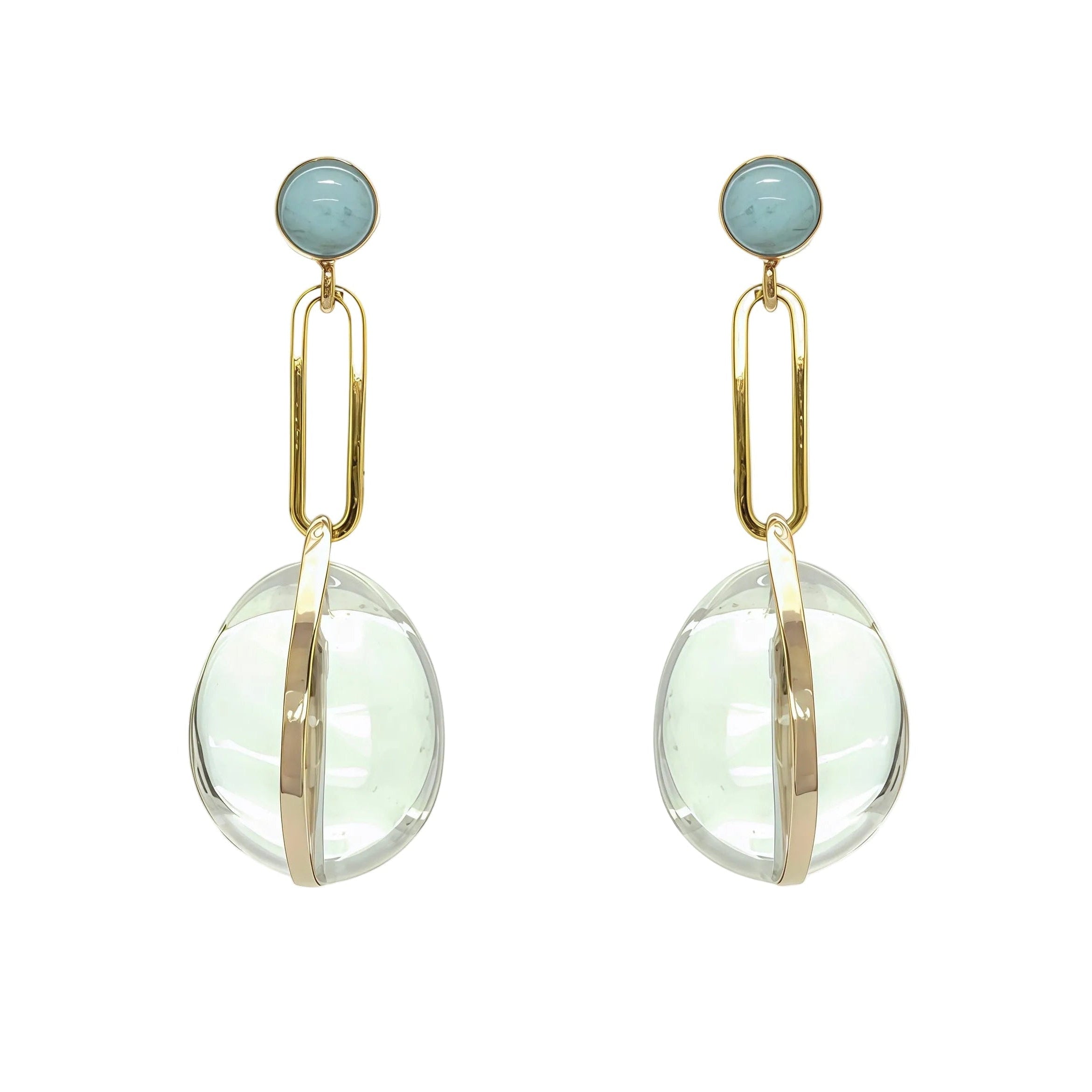 Luna Bubbly Drop Post Earrings - Amethyst