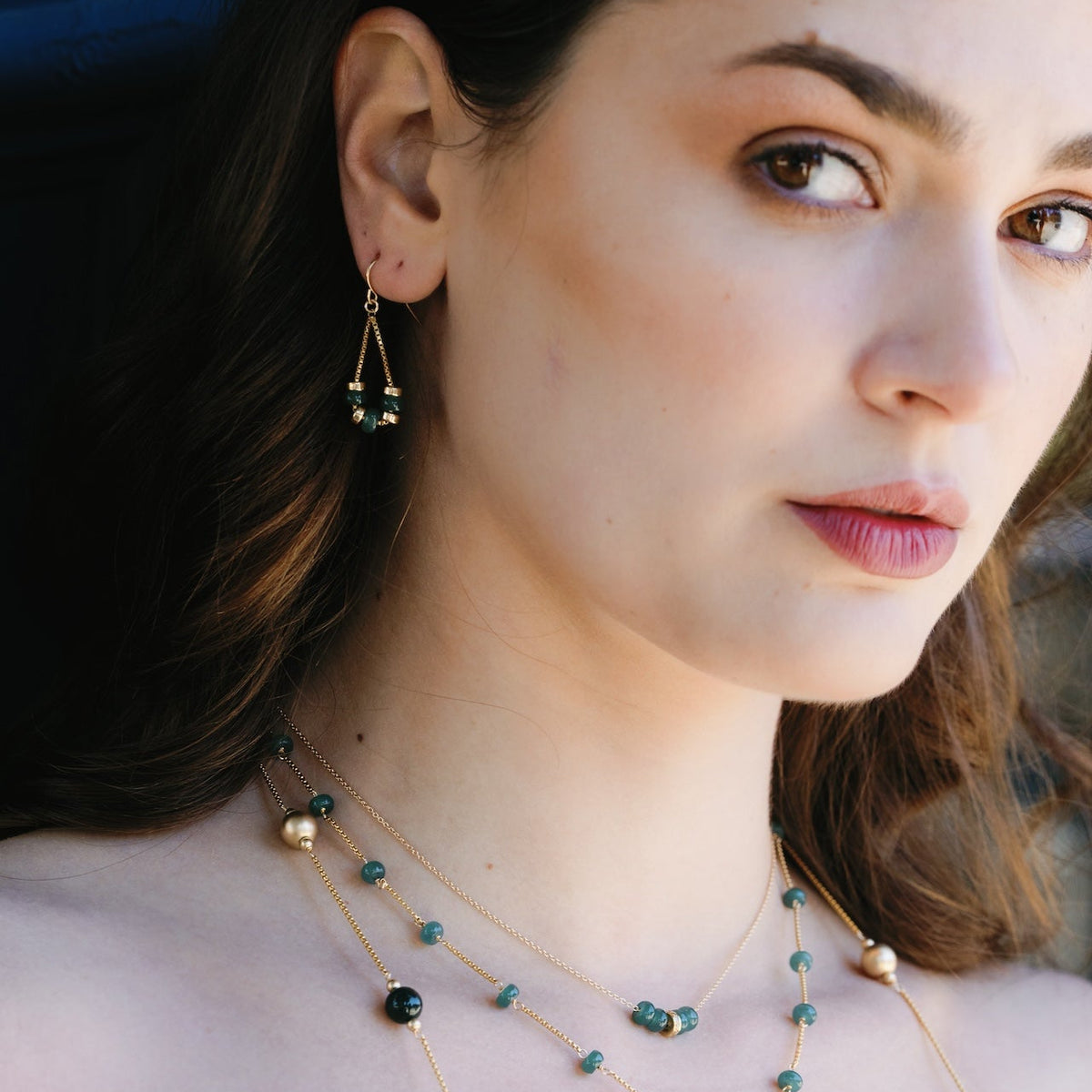Maya Guatemala Jade Jingle Earrings