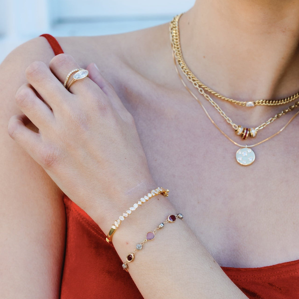 Harvest Lab-grown Diamonds Vermeil Bangle