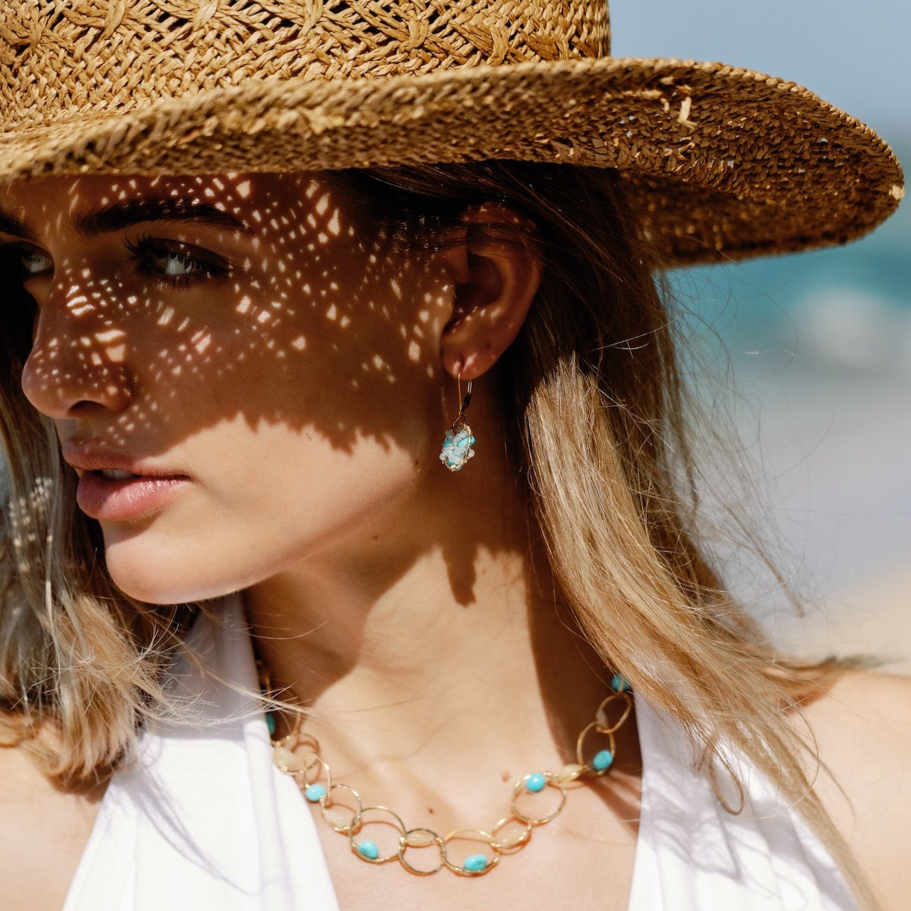 Wheel Of Turquoise Earrings