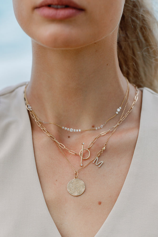 Lab-Grown Diamond Floating Section Necklace