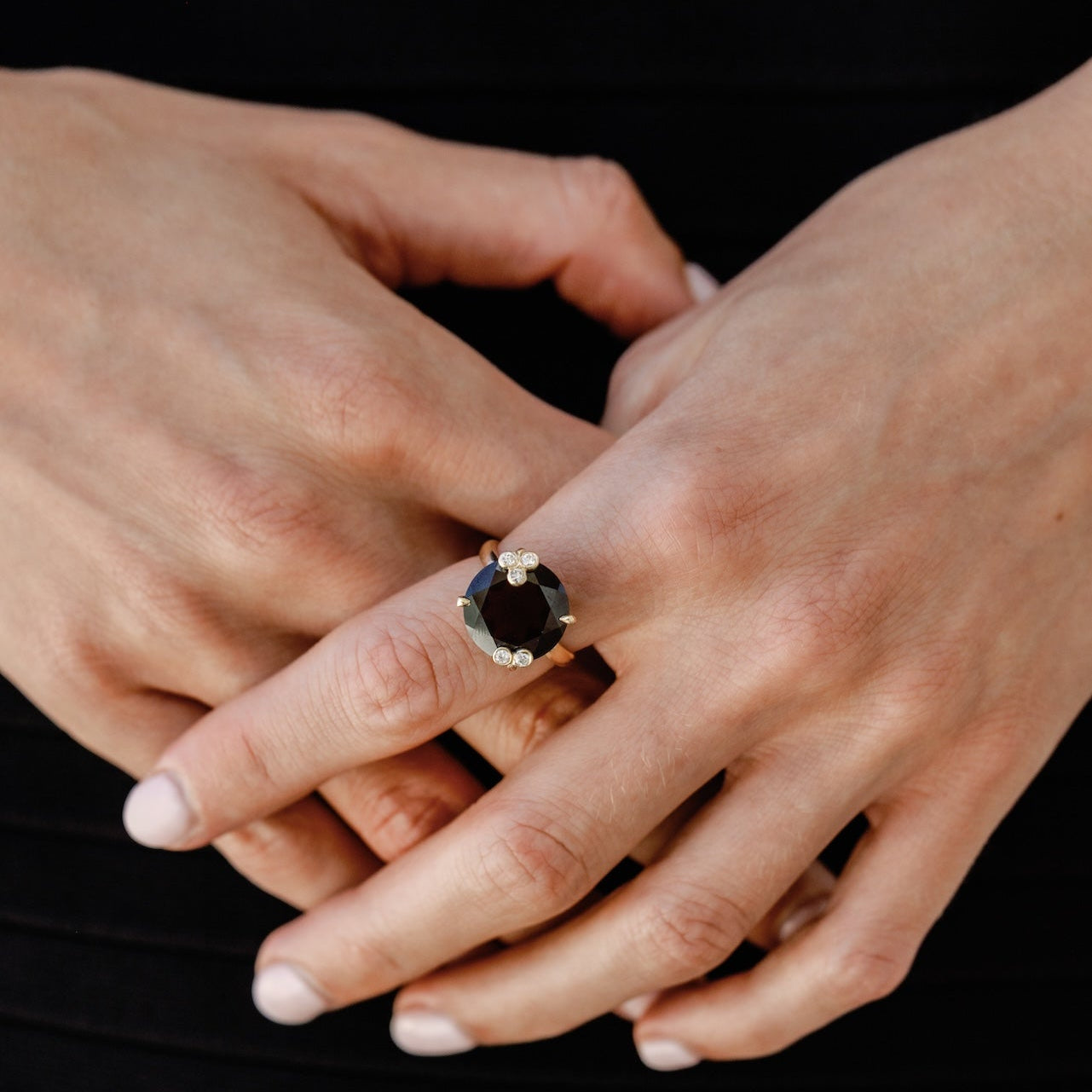 Cynthia Garnet Ring in 14k