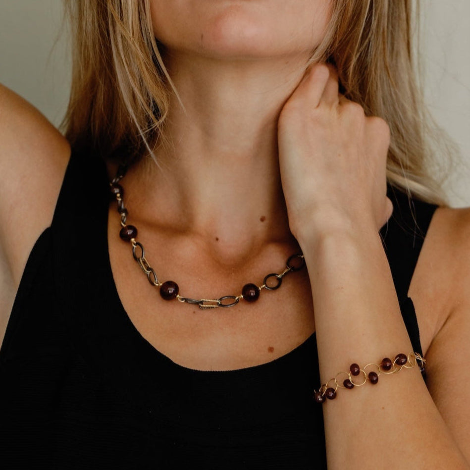 Gem Circle-linked Bracelet