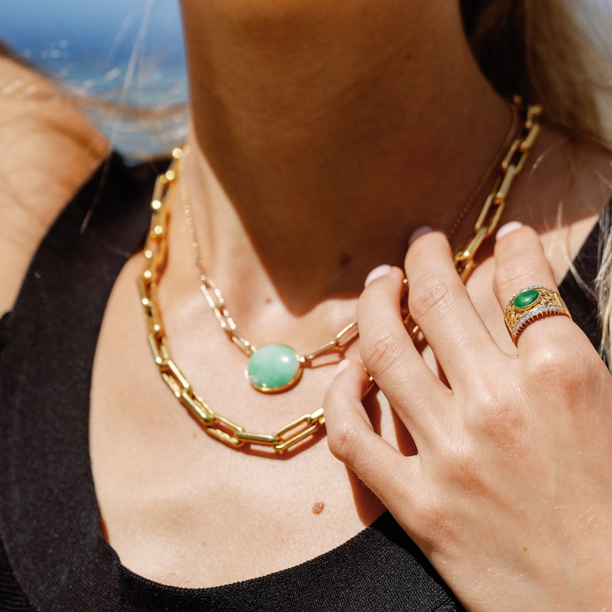 Chucky Paperclip Chain Necklace -14k gold