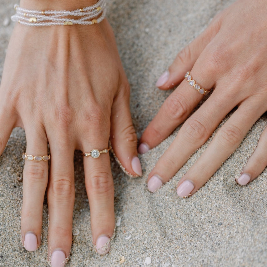 Lab-grown Diamond Bamboo Ring In 14K