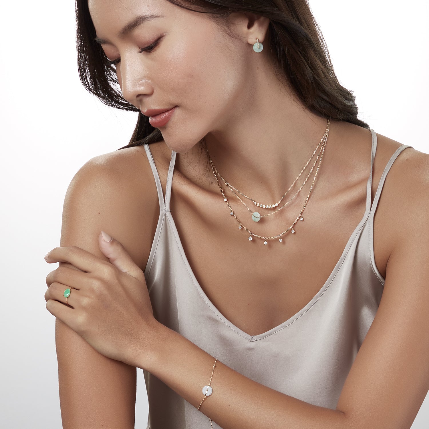 Simply Jade Ring In 14k