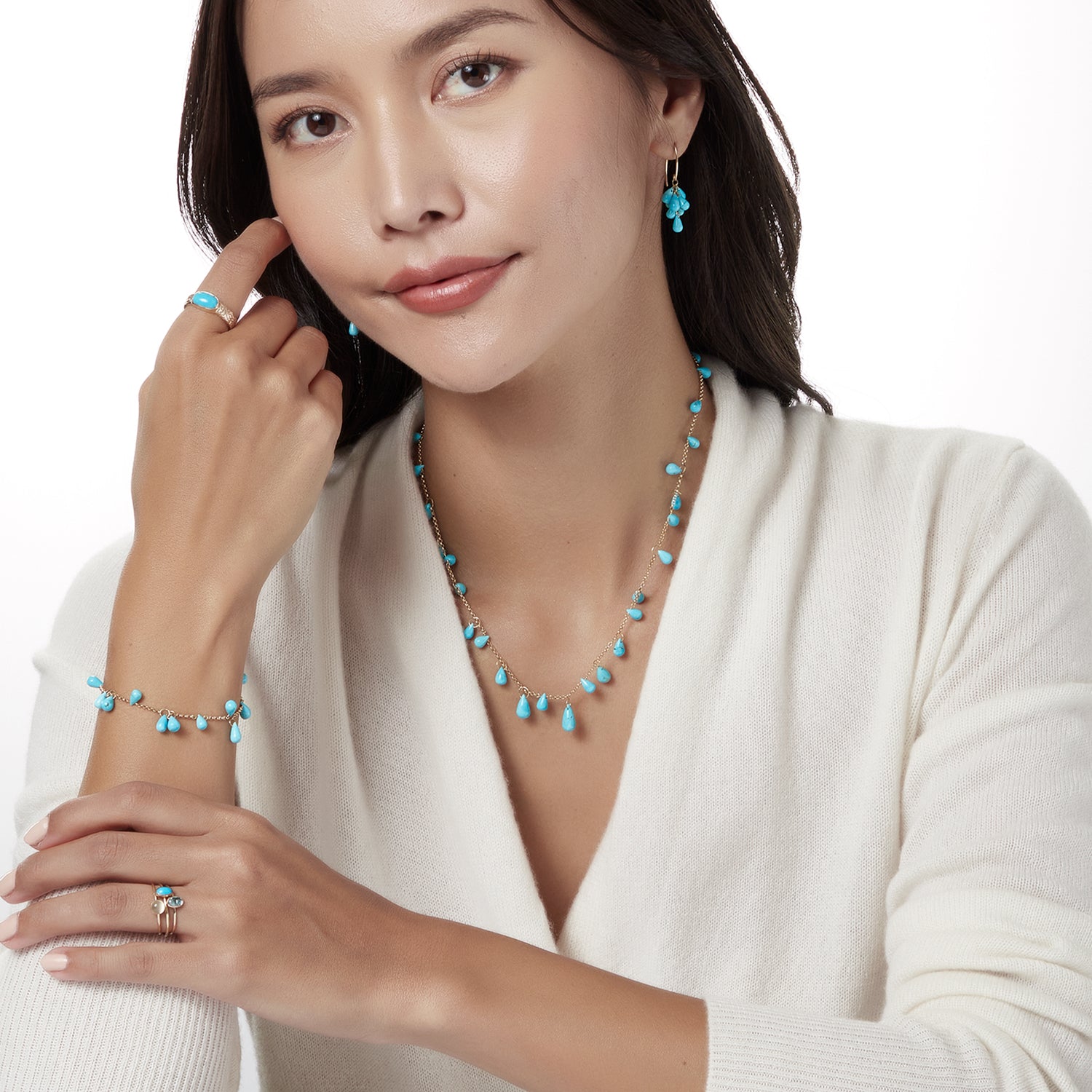 Turquoise Cluster Bracelet