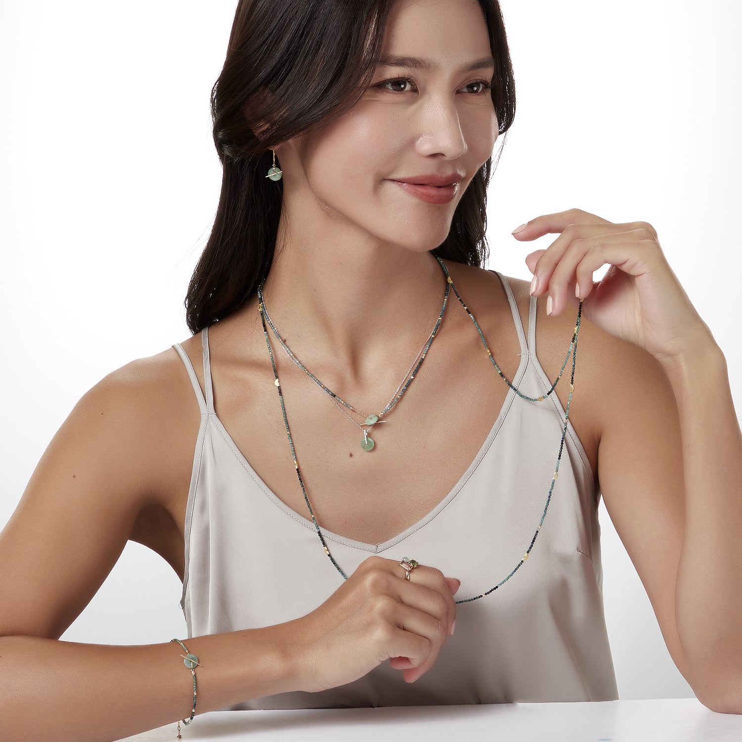 Donut Jade Turquoise Or Green Sapphire Bracelet – Mabel Chong Donut Jade Turquoise Or Green Sapphire Bracelet – Mabel Chong