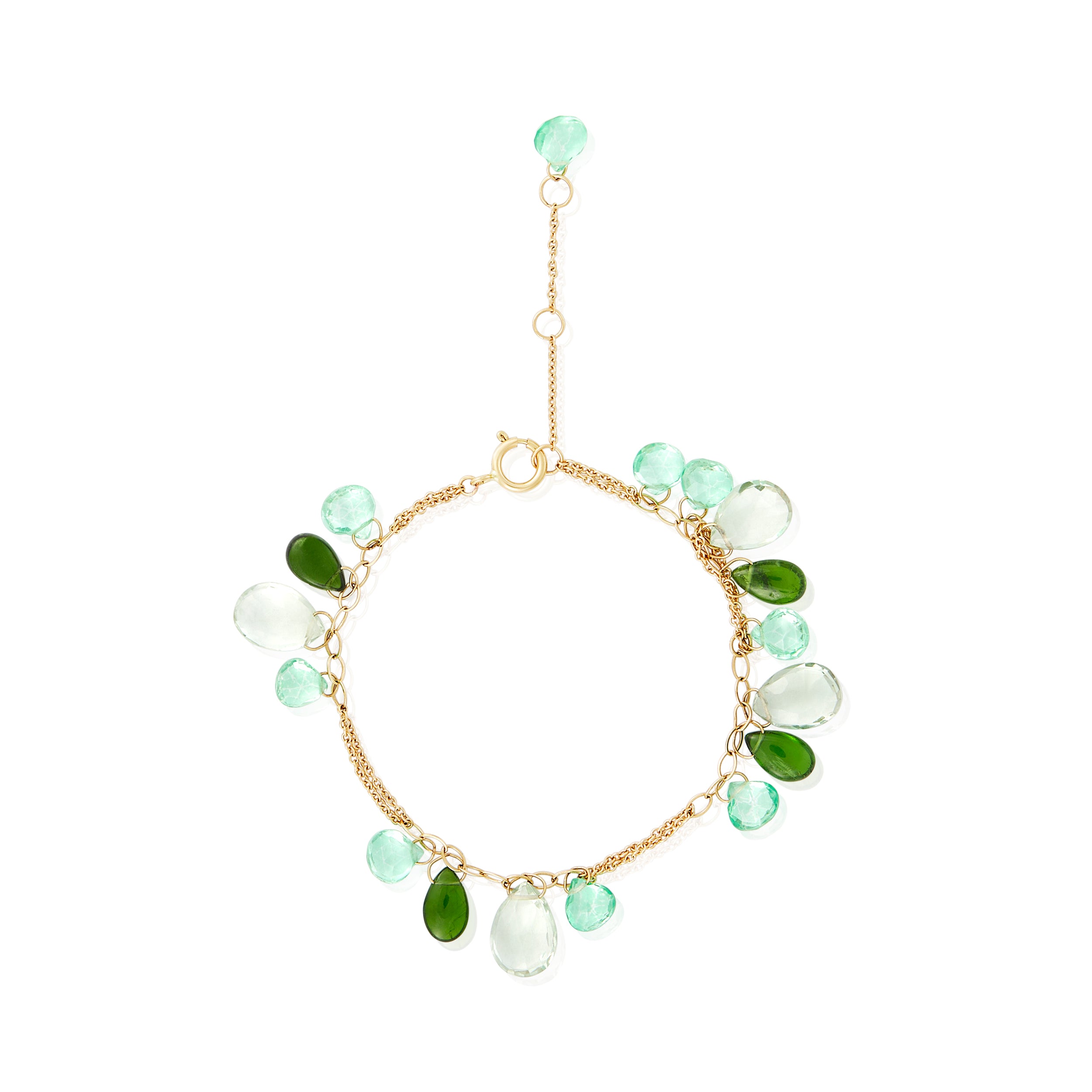 Love In Green Medley bracelet 14k