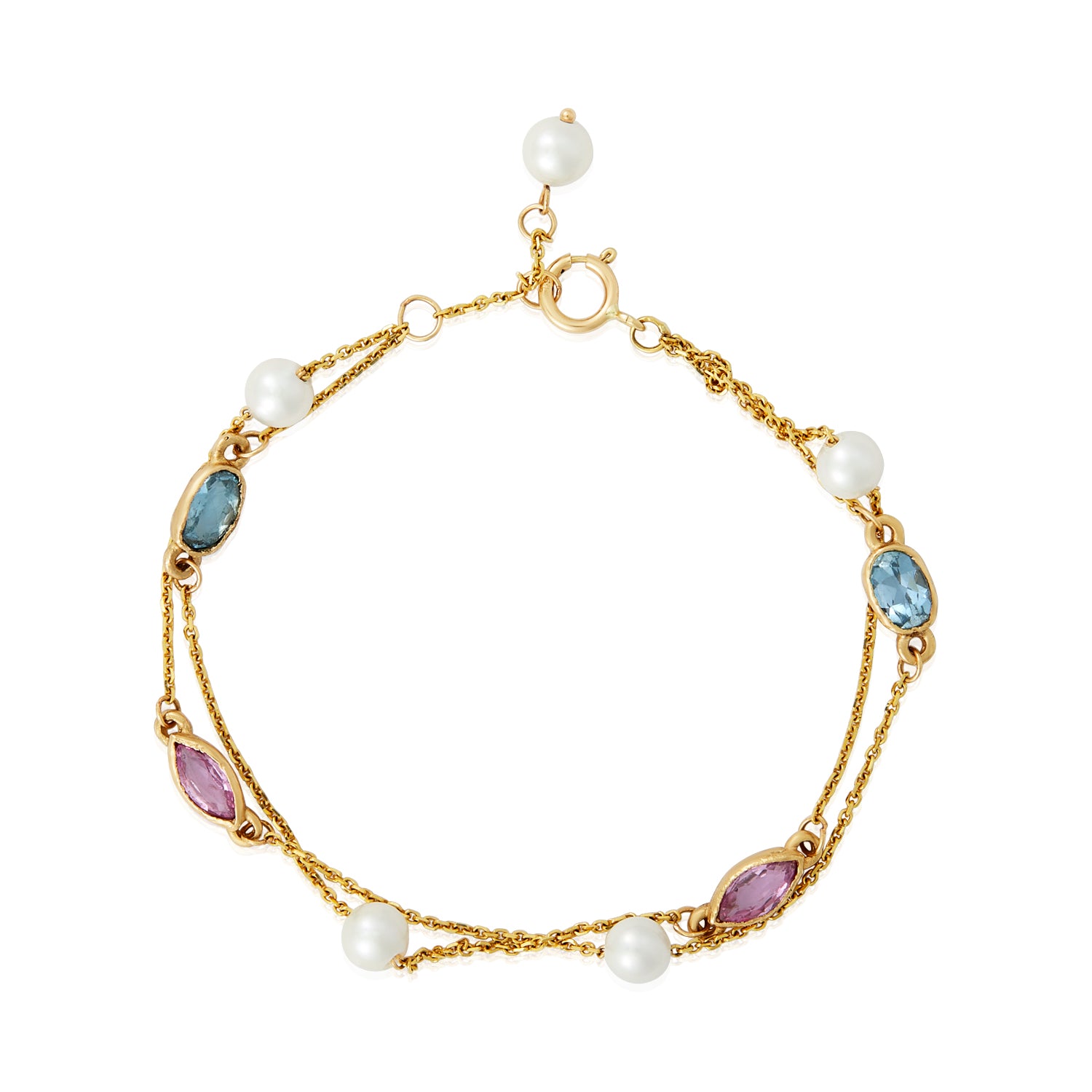 Double Happiness Bracelet in 14k