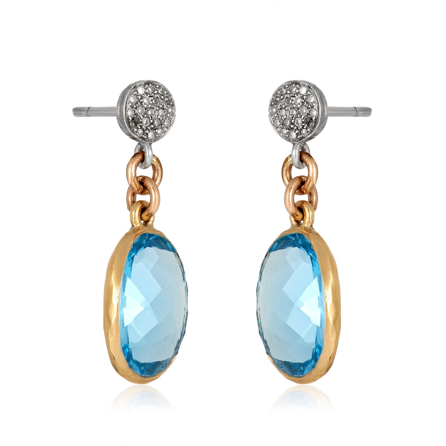 Gigi Earrings - Blue Topaz