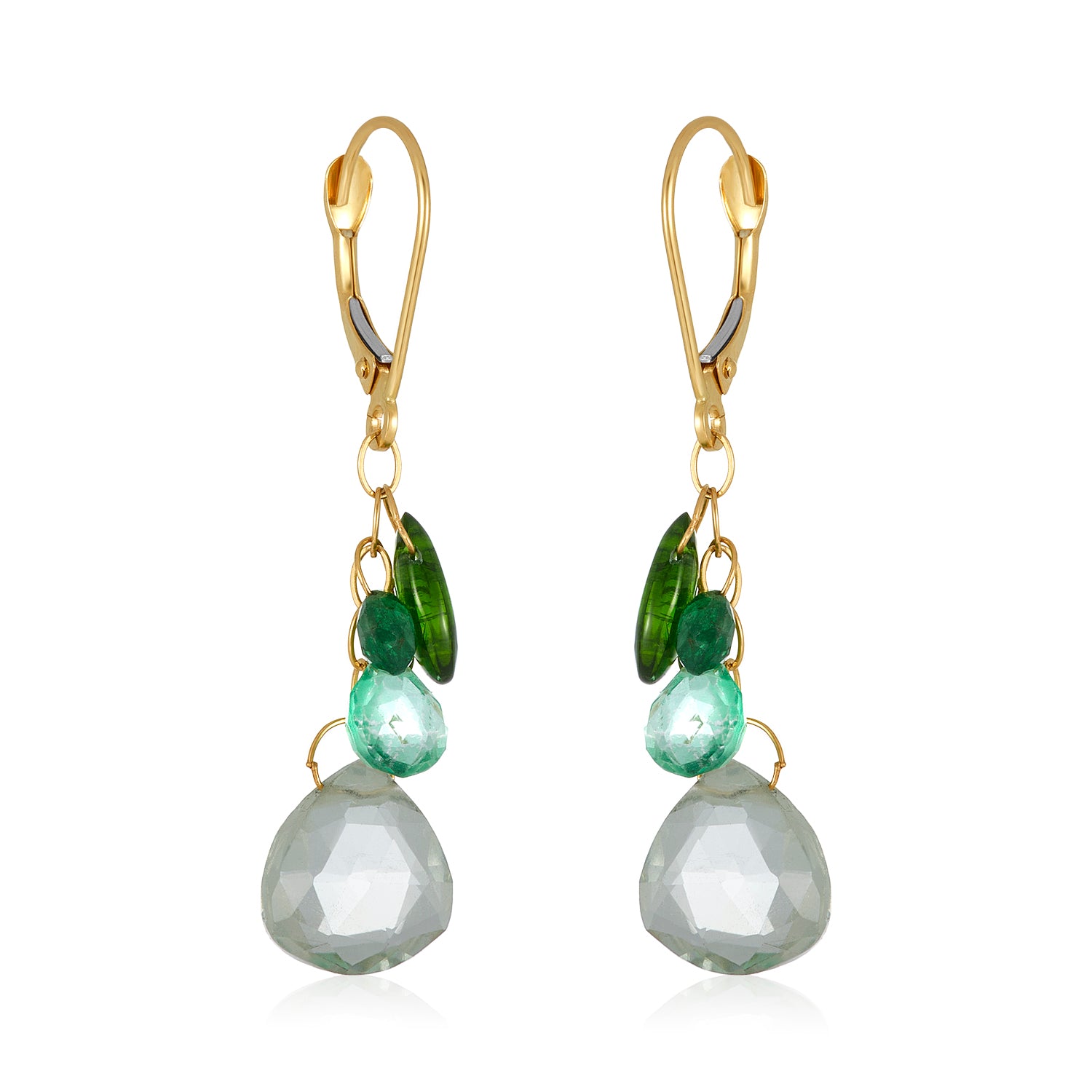 Love In Green Medley Earrings in 14k