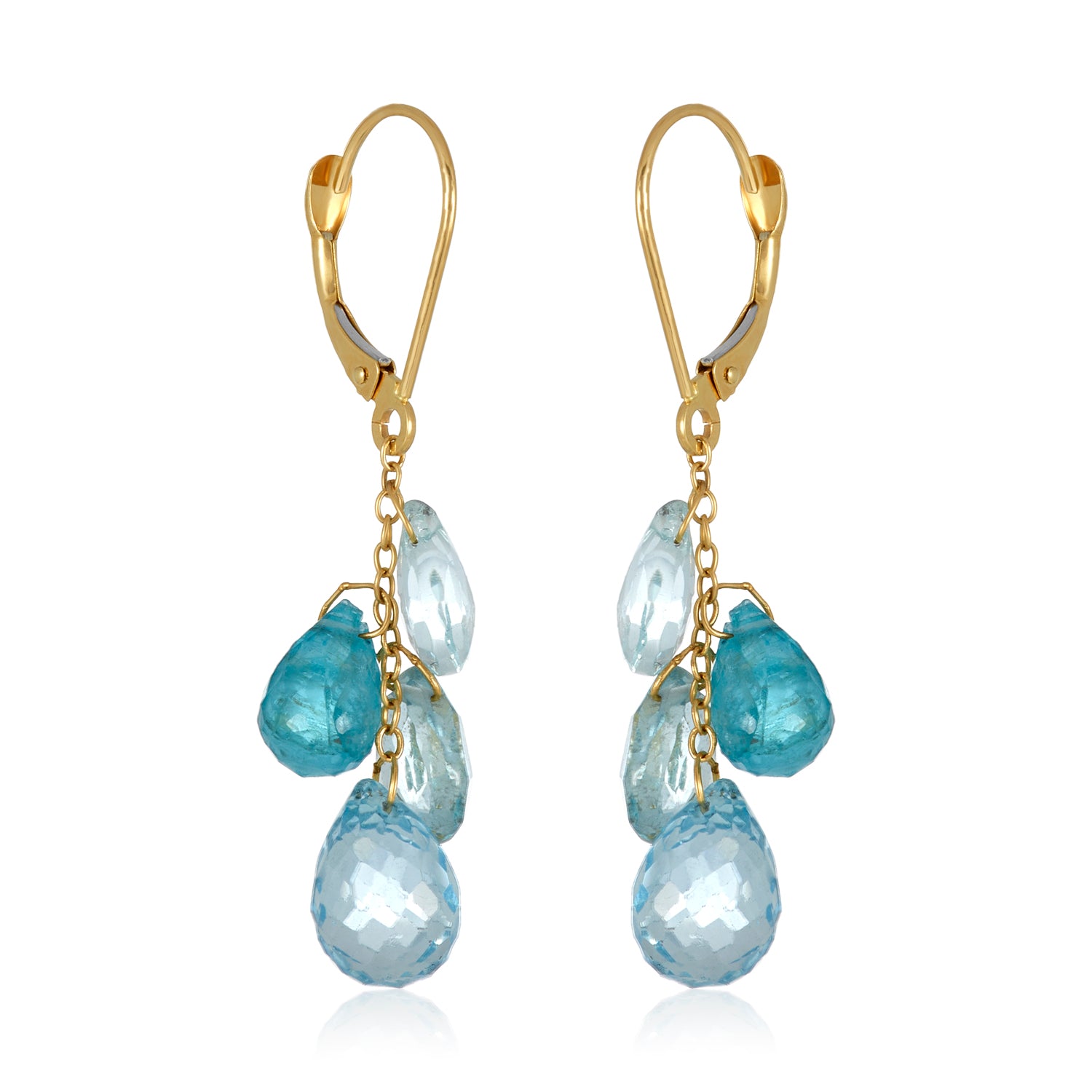 Love In Blue Medley Earrings in 14k