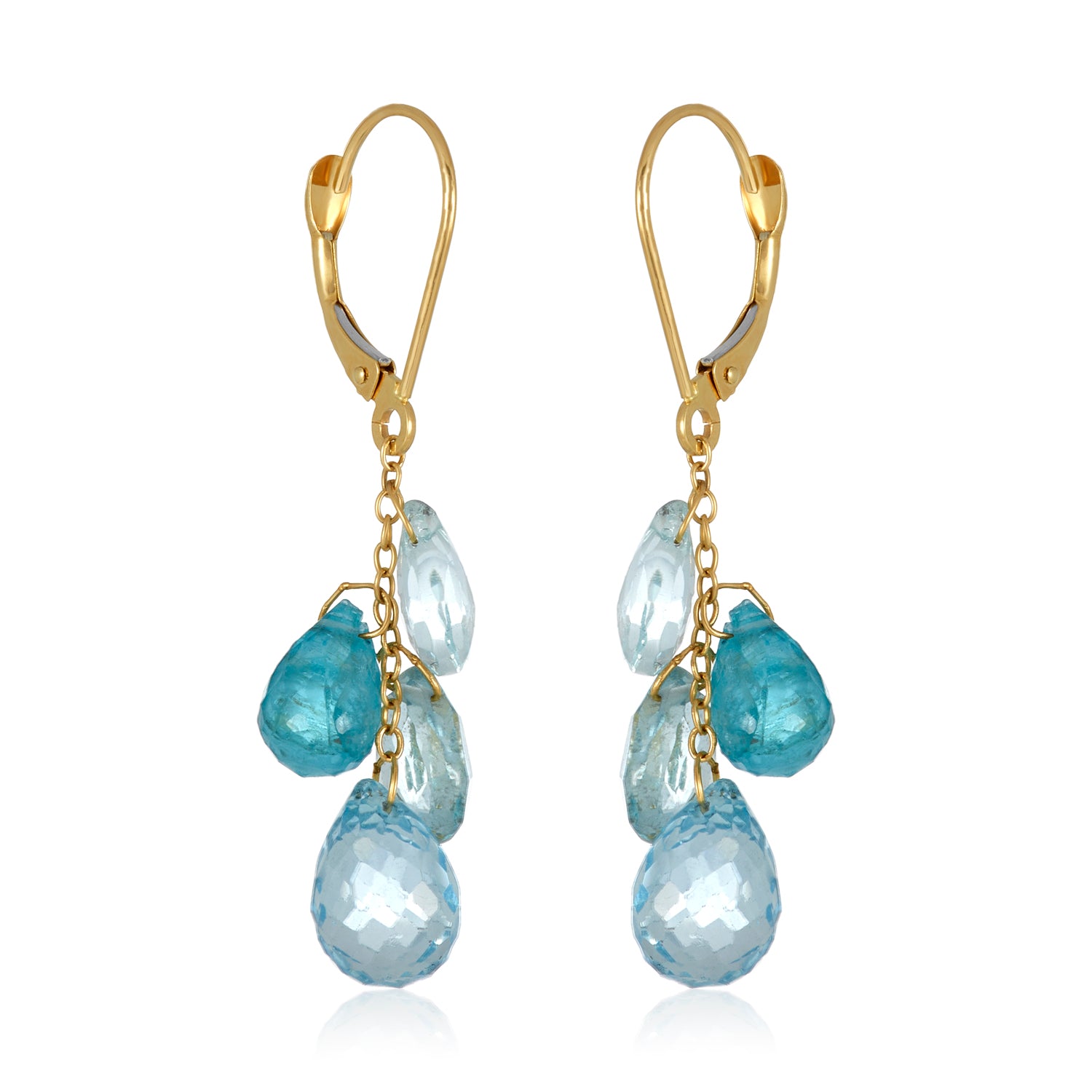 Love In Blue Medley Earrings in 14k