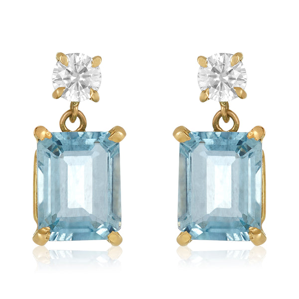 Aquamarine And Diamond Earrings | Kloiber Jewelers
