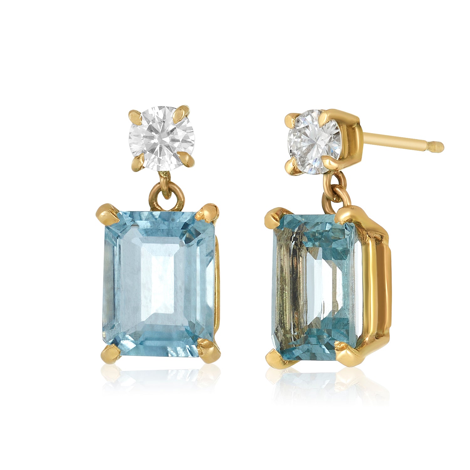 Angie Aquamarine Earrings in 14k