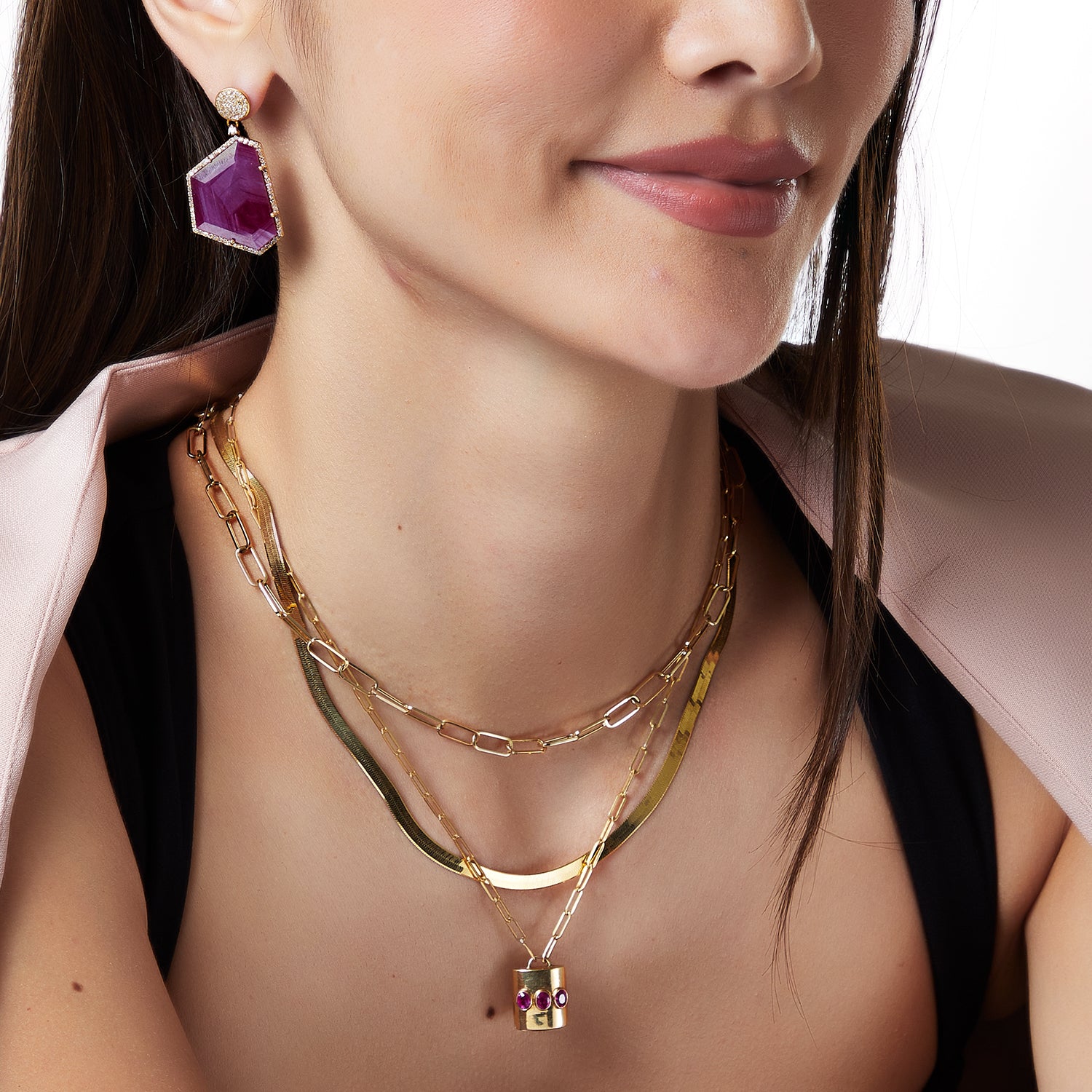 Paperclip Necklace In 14k Yellow Or White Gold