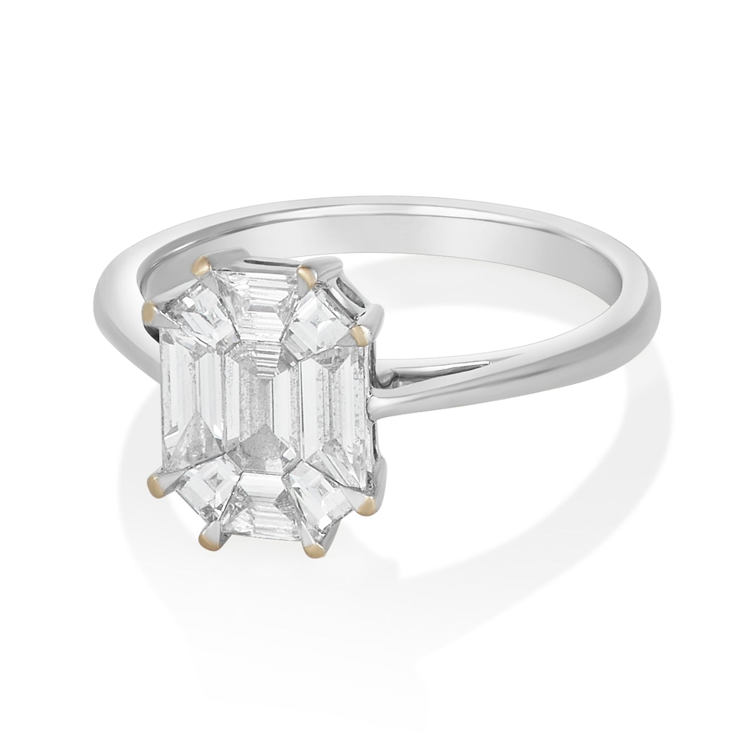 Baguette Diamond Ring in 14k Whte Gold