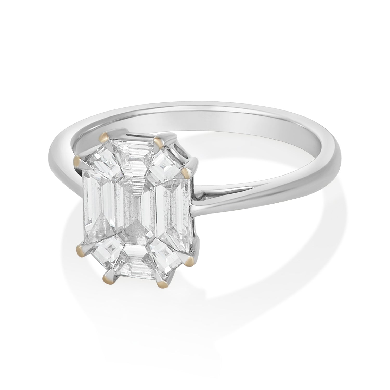 Baguette Lab Diamond Ring in 18k Gold