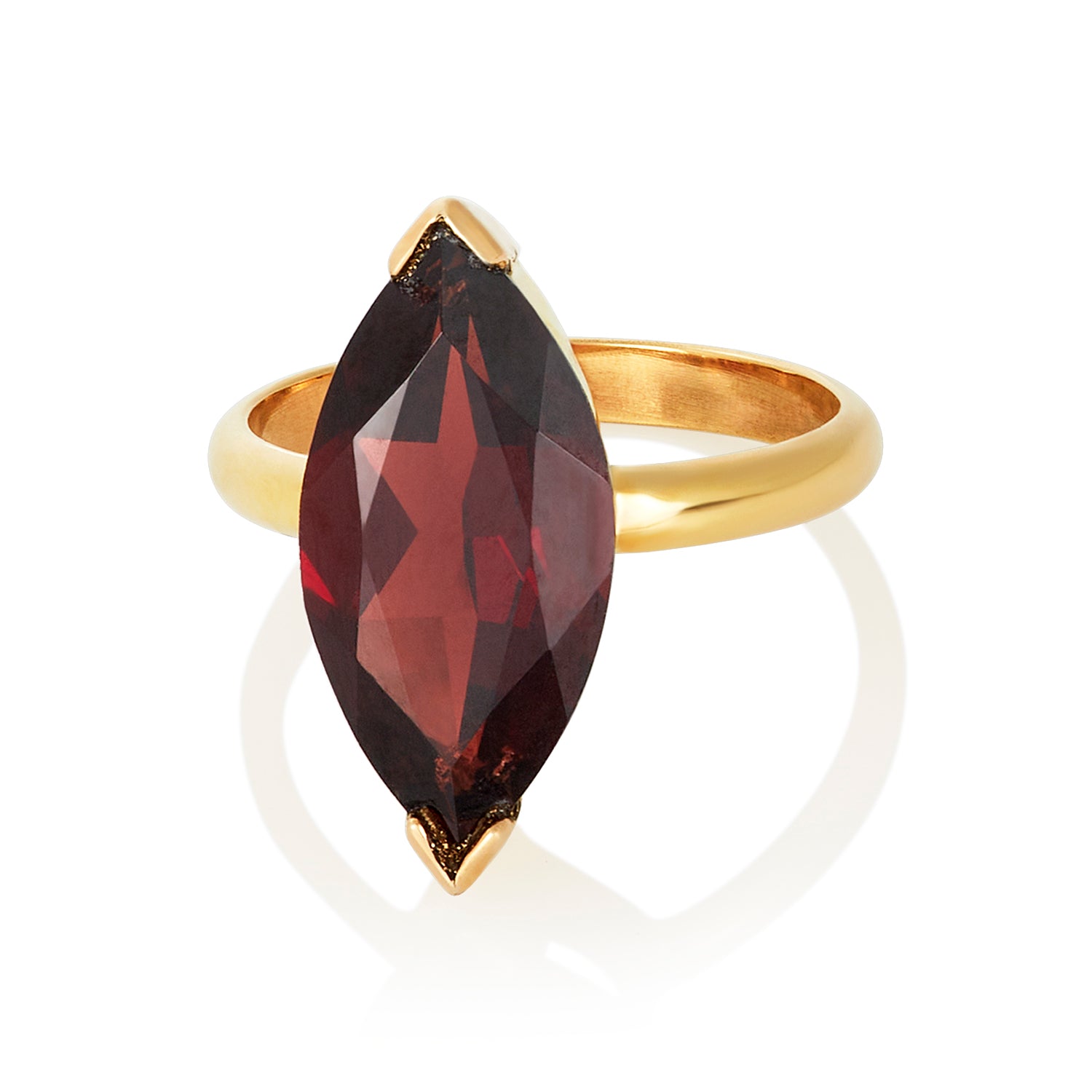 Marquise Garnet Ring in 14k