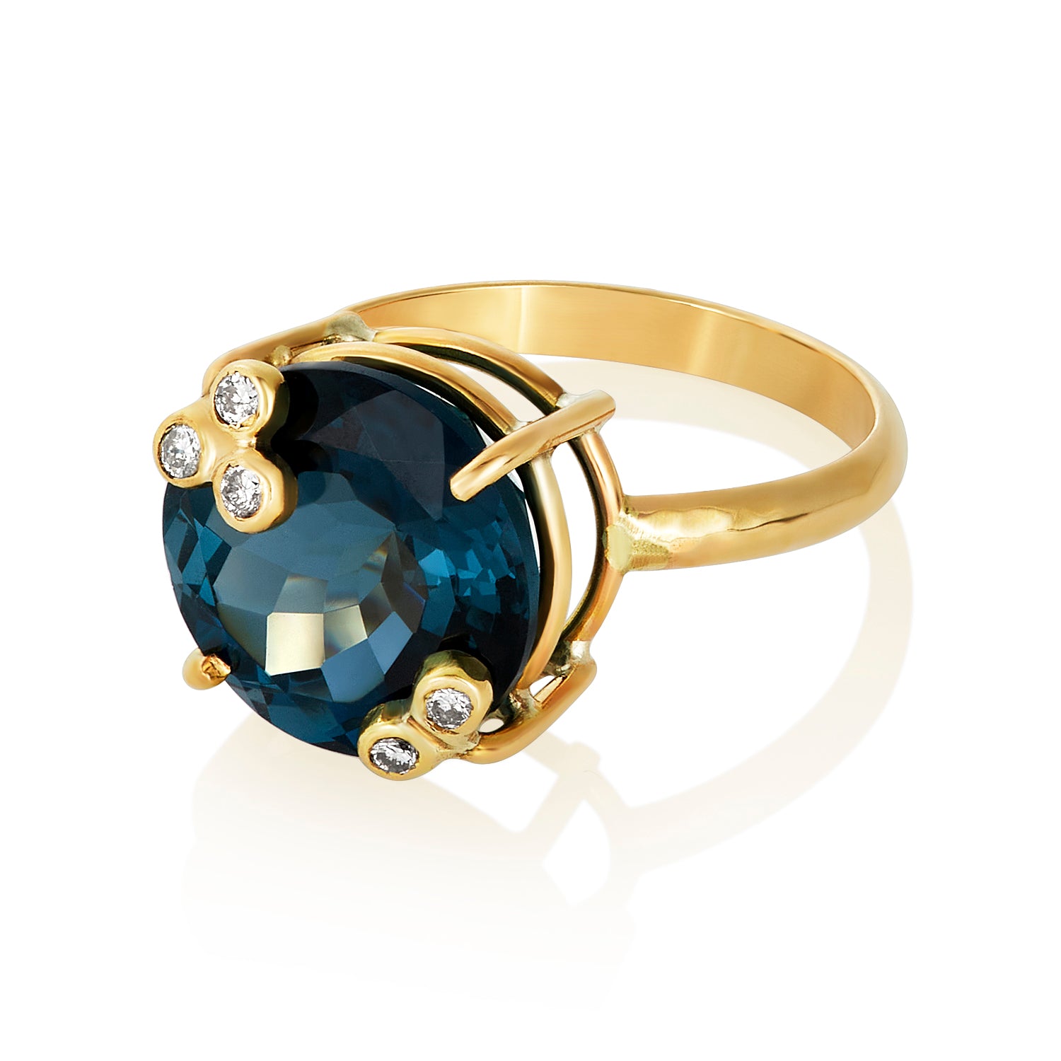 Cynthia London Blue Topaz Ring 14K