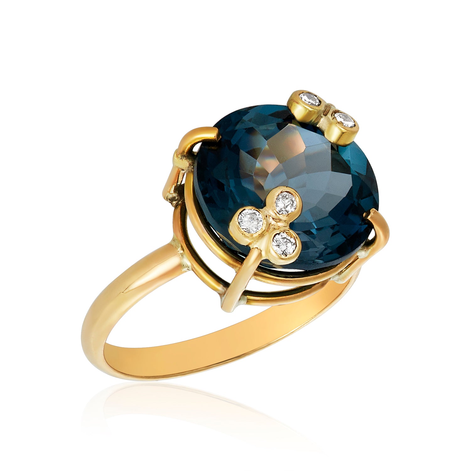 Cynthia London Blue Topaz Ring 14K