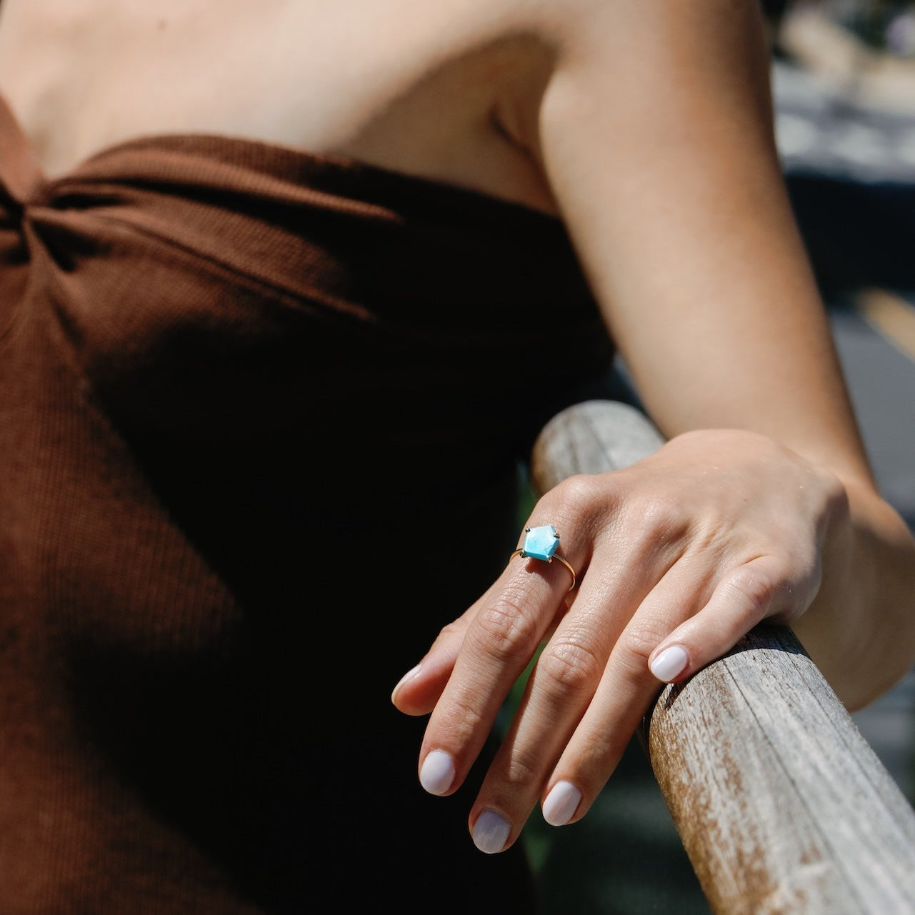 Slice Turquoise Ring