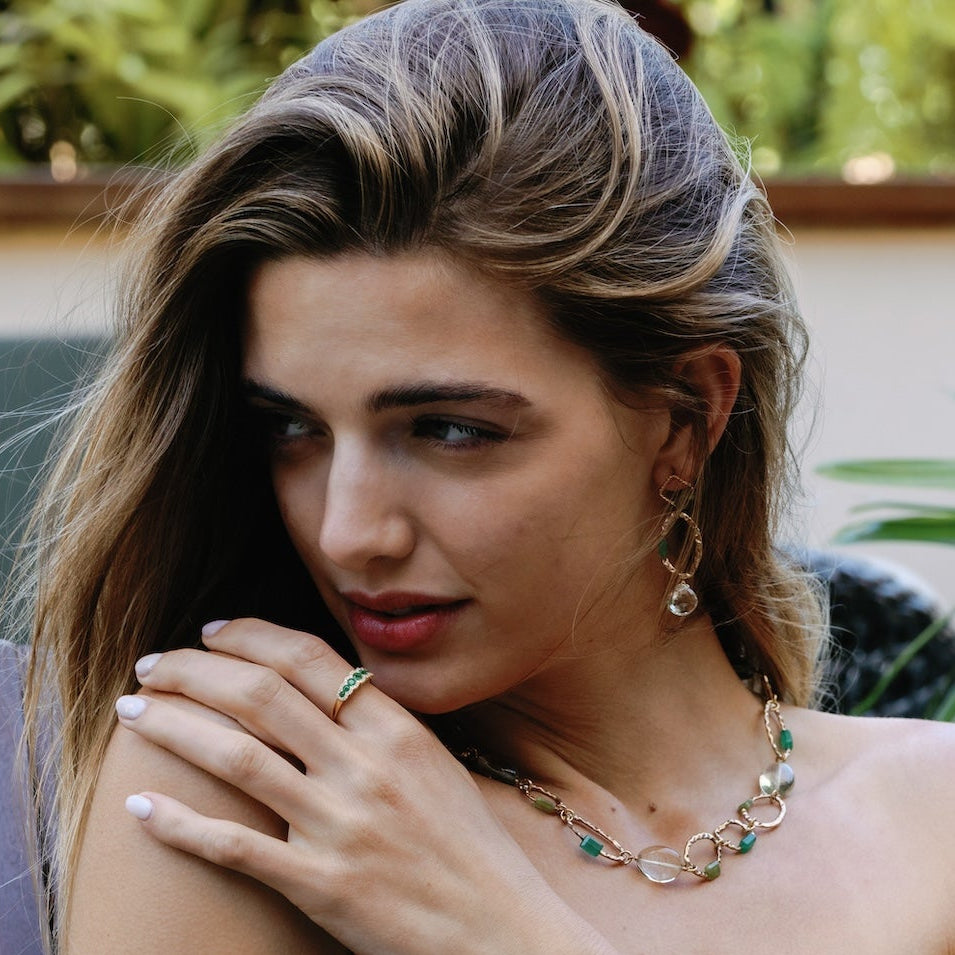 Fracture Grace Geometric Link Earrings