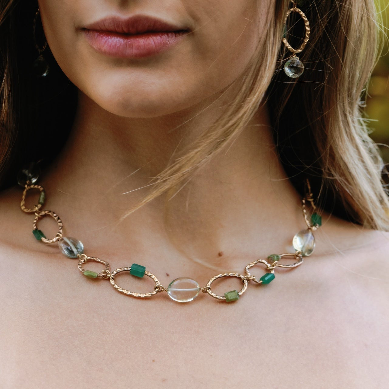 Fractured Grace Geometric Link Necklace