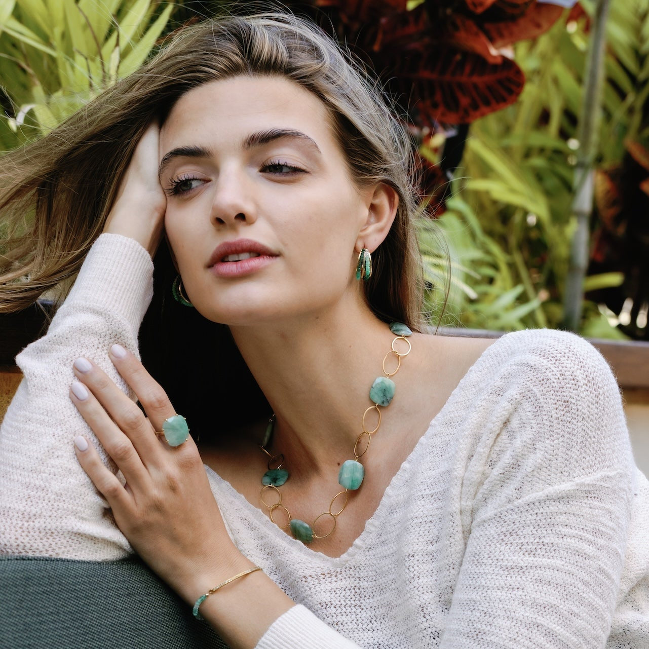 Carol Puffy Emerald Ring