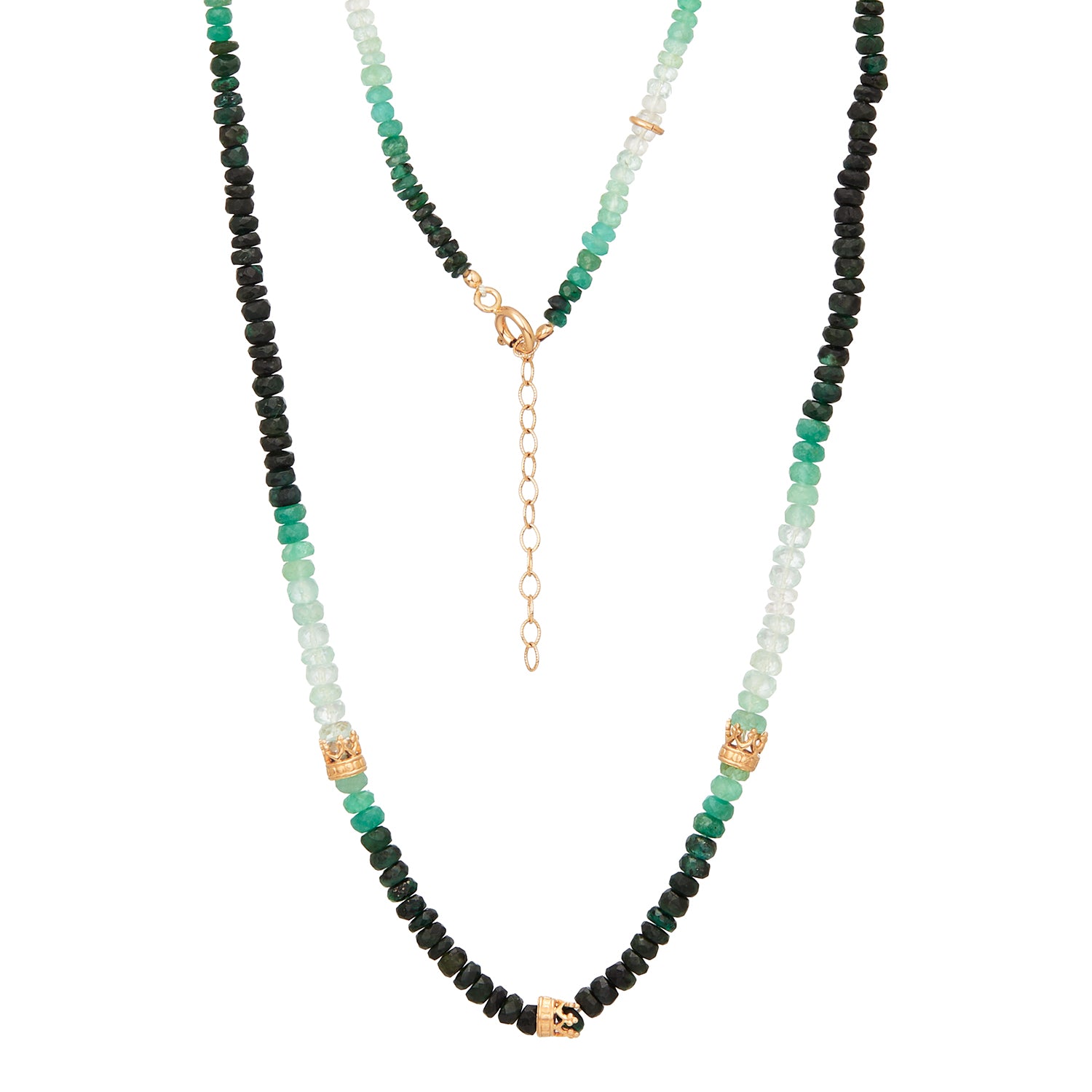 Emerald Crown Choker 14k