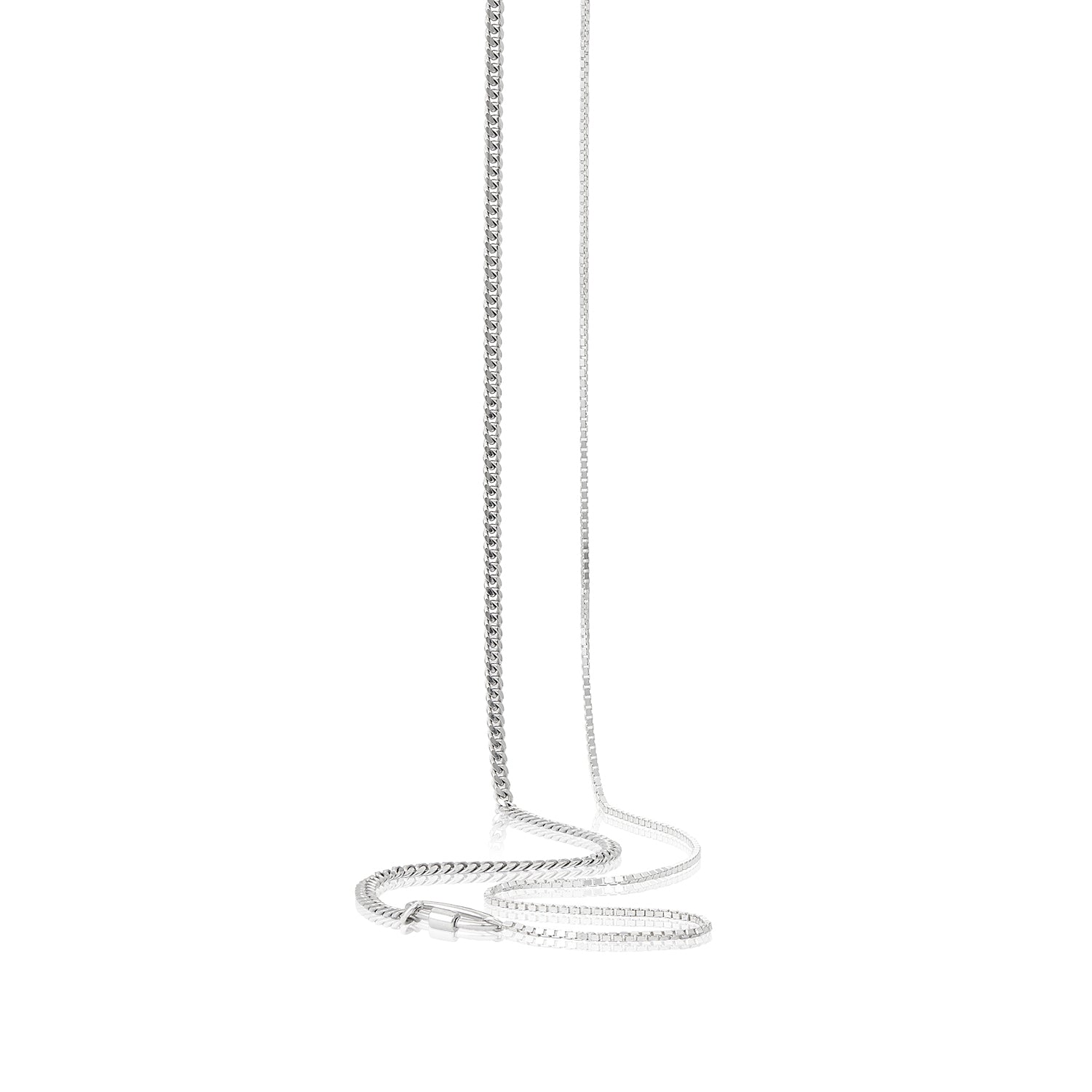 Super Chic White Gold Mixed Silver Or All Gold Long Necklace
