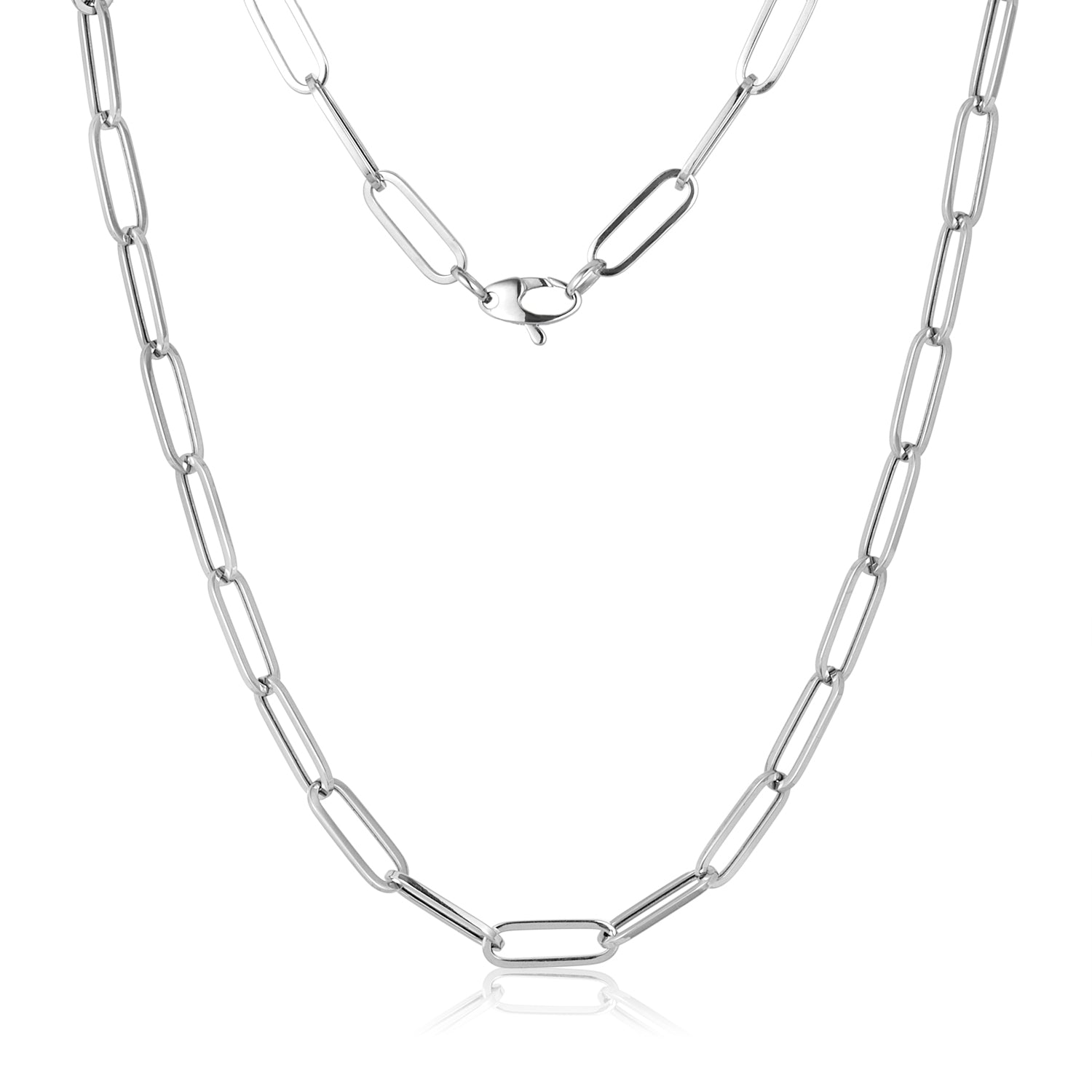 Paperclip Necklace In 14k Yellow Or White Gold