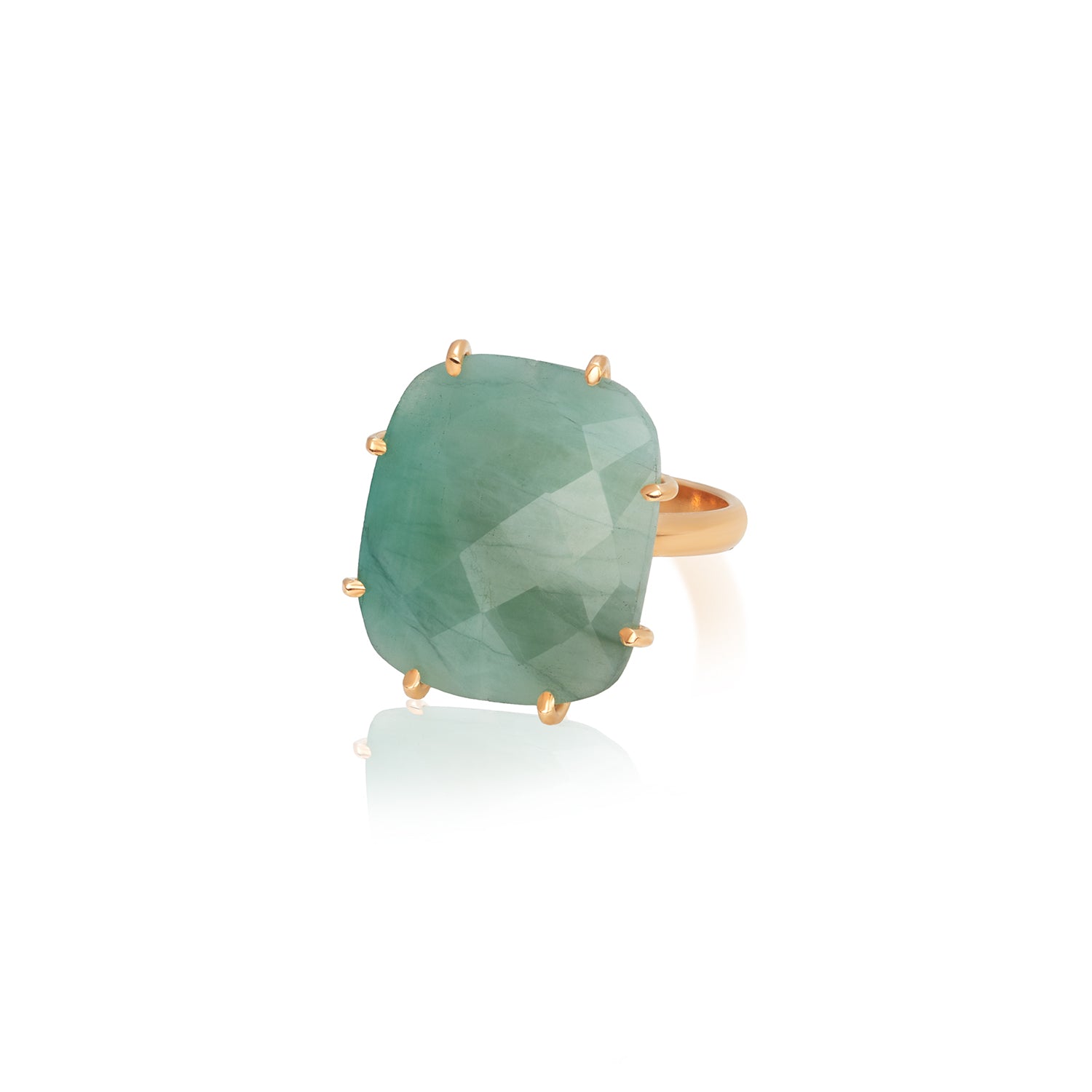 Carol Puffy Emerald Ring