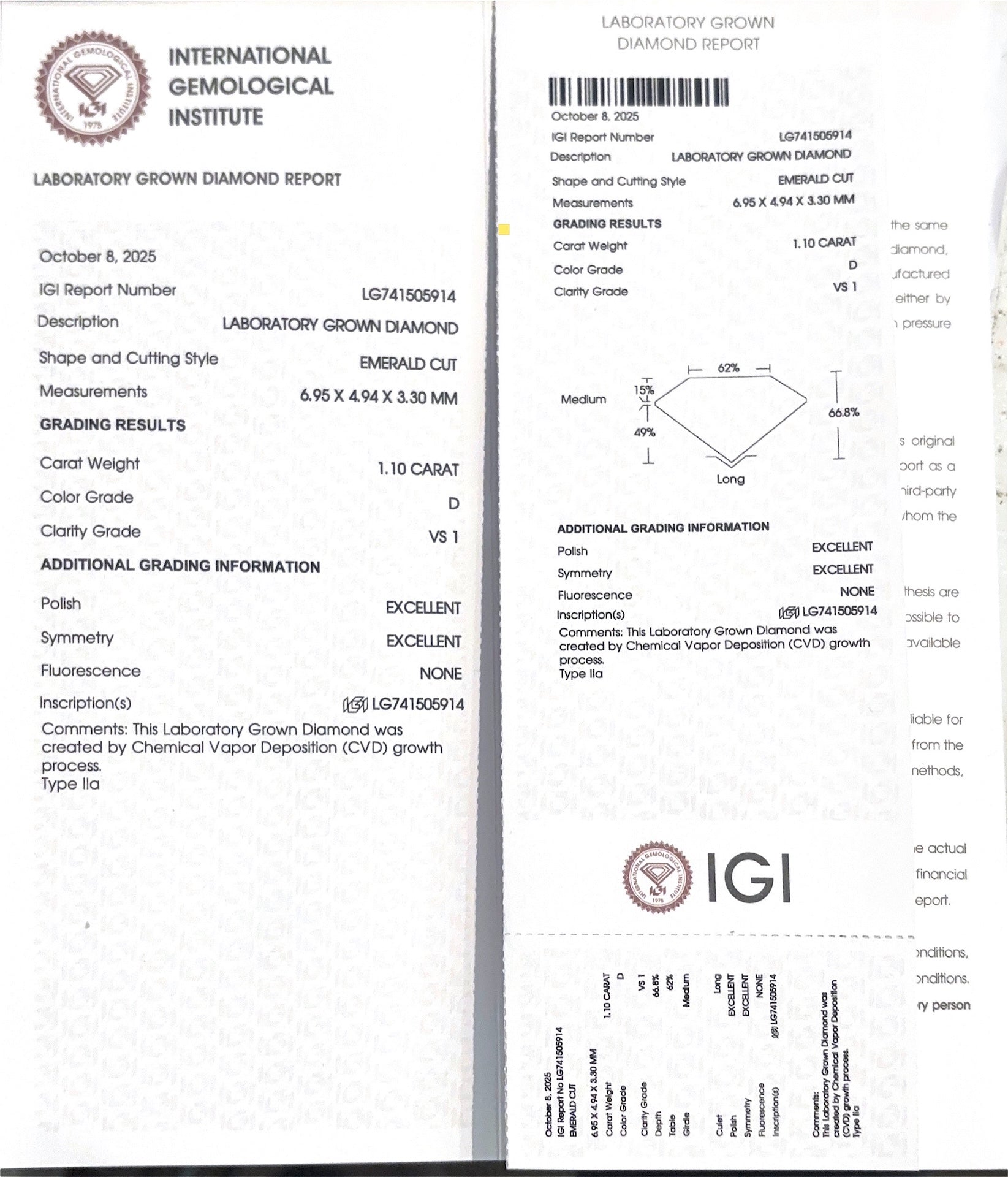 Art Deco Sapphire Lab-Grown Diamond Ring