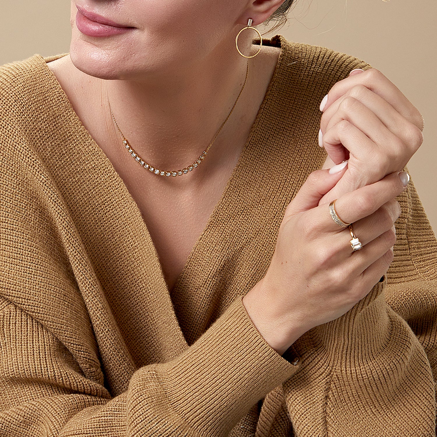 Trio Lab grown Diamond Ring In 14k