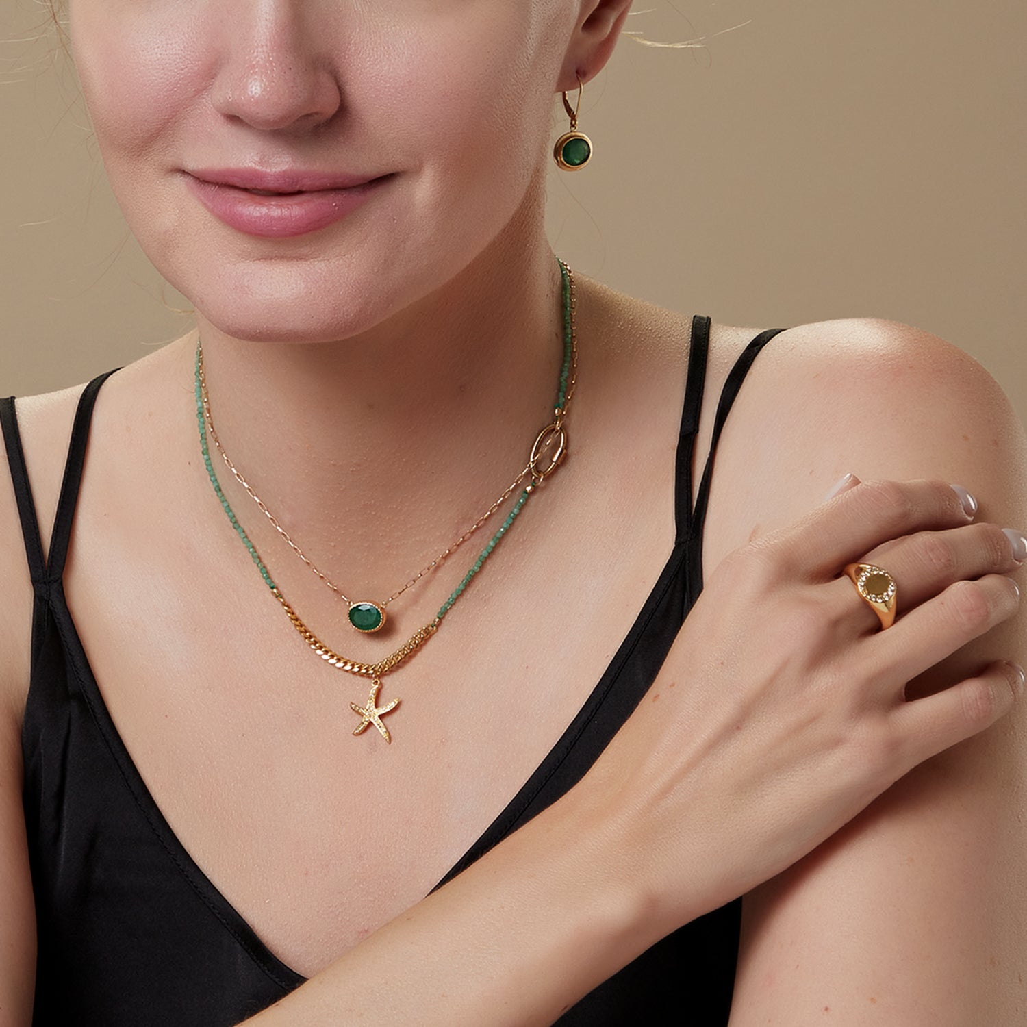 Simply Emerald Necklace in 14k