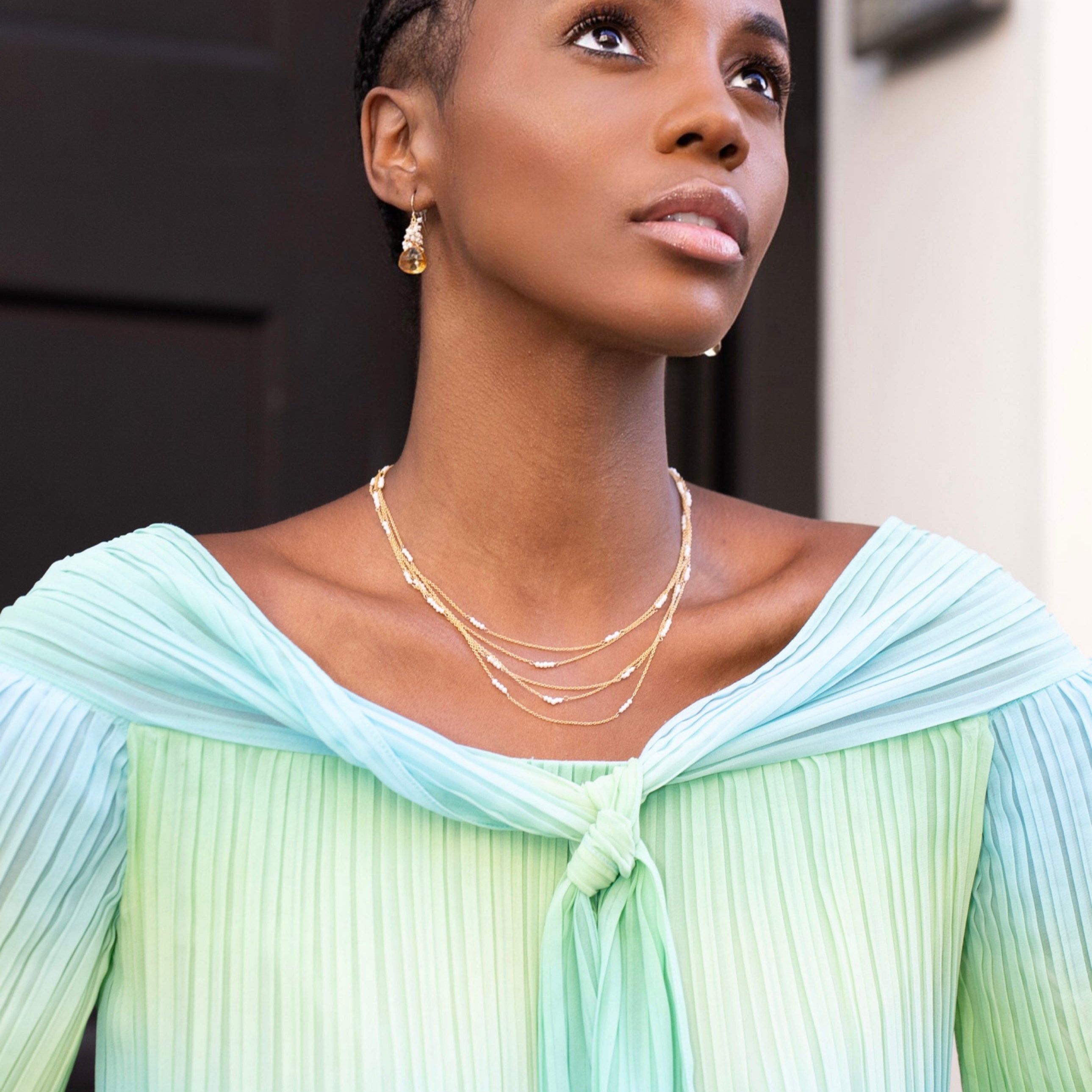 Multi-Strand Necklace II-Pearl