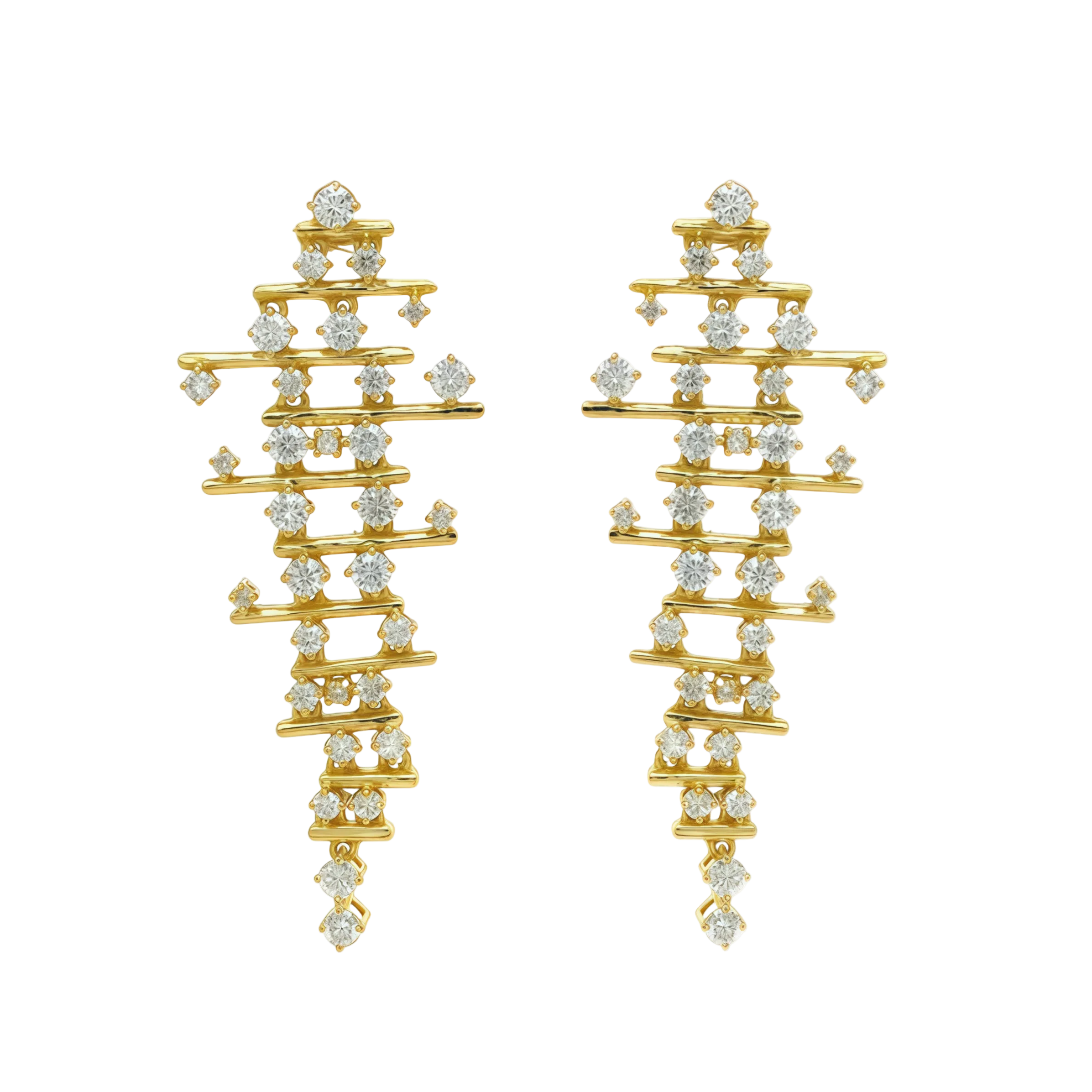 Starfall Lab Grown Diamond Vermeil Earrings