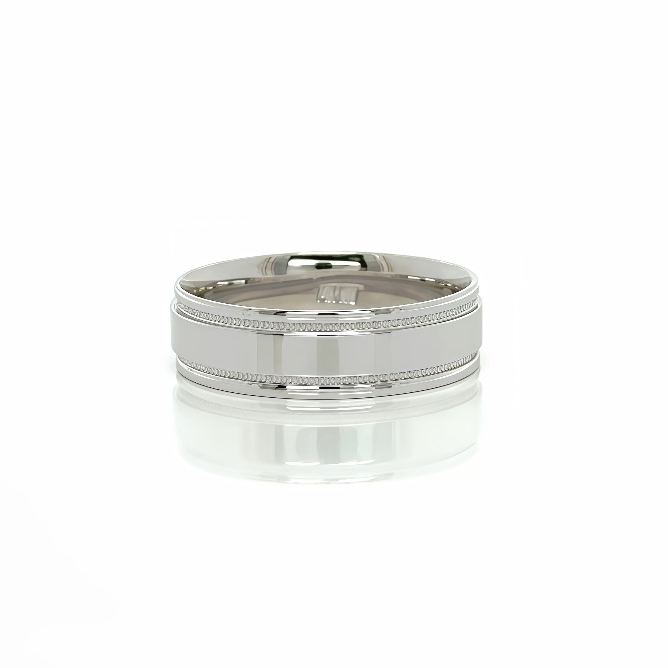 Men's White Gold Band 14k