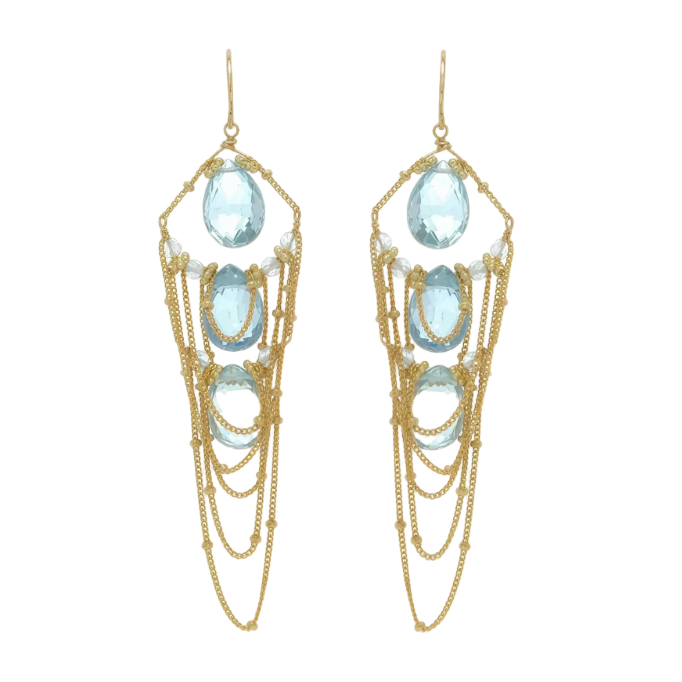 Cascade Earrings - Blue Topaz