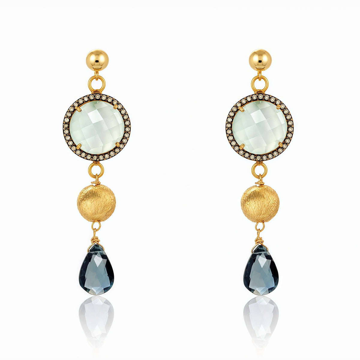 Claudia Earrings - London Blue