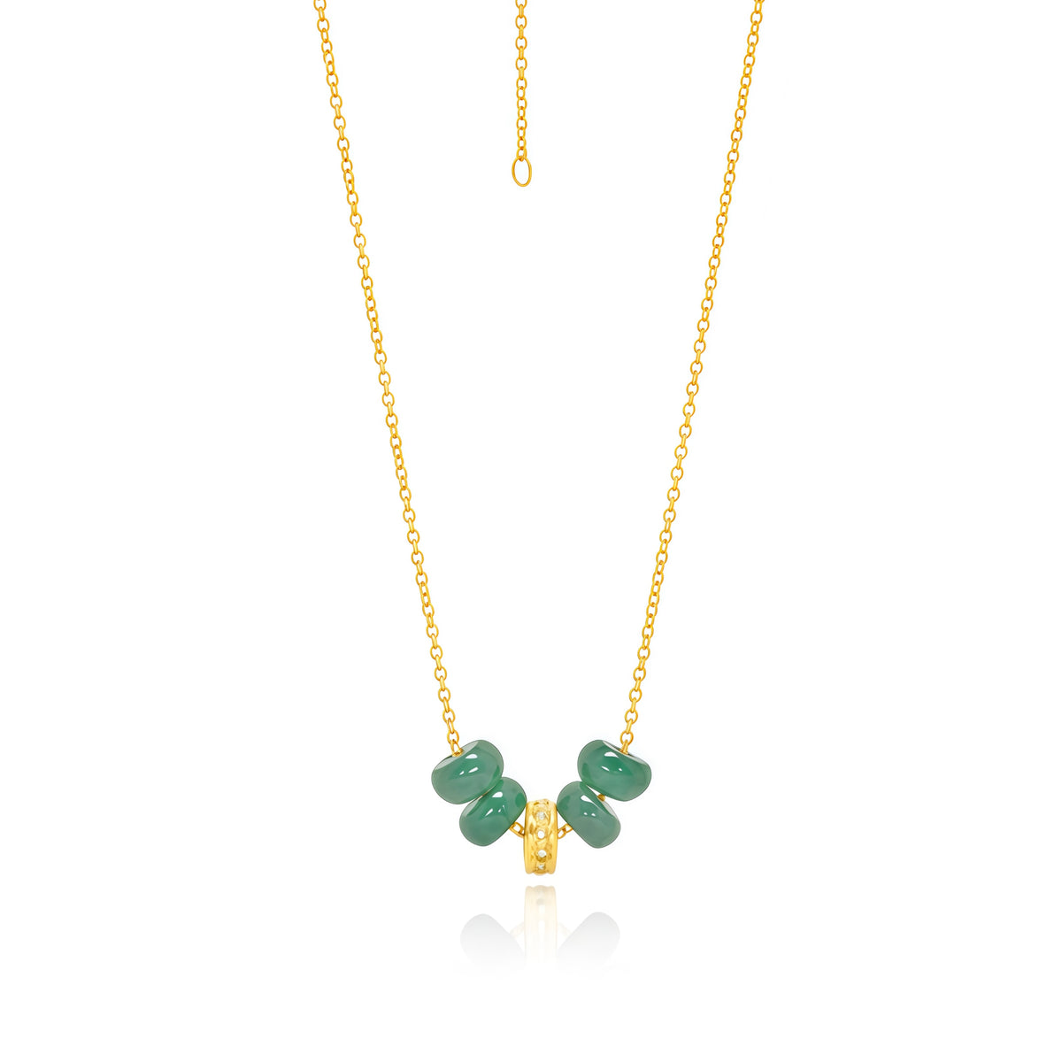 Donna Guatemala Jade Necklace 14K