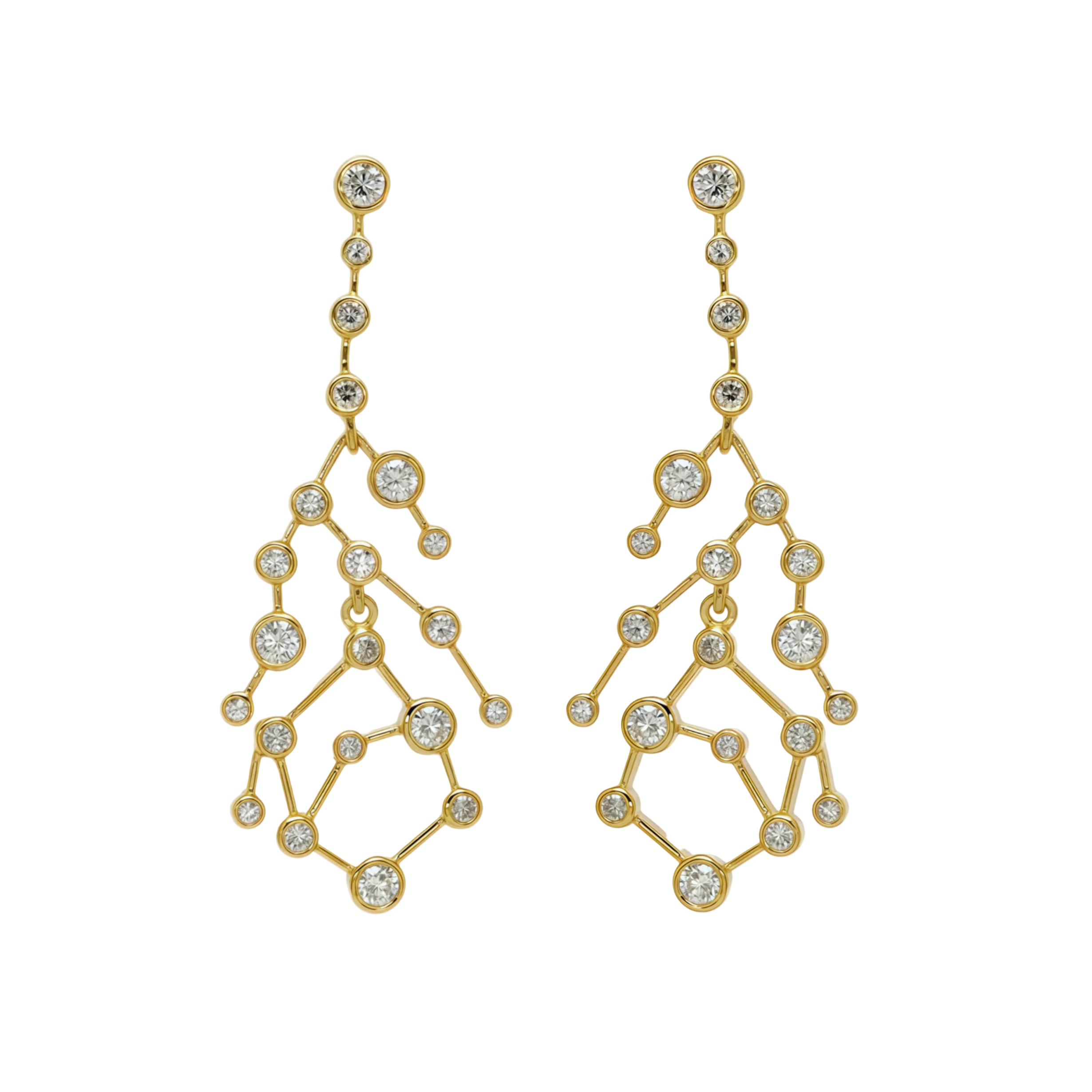 Galaxy Drift Lab Grown Diamond Vermeil Earrings